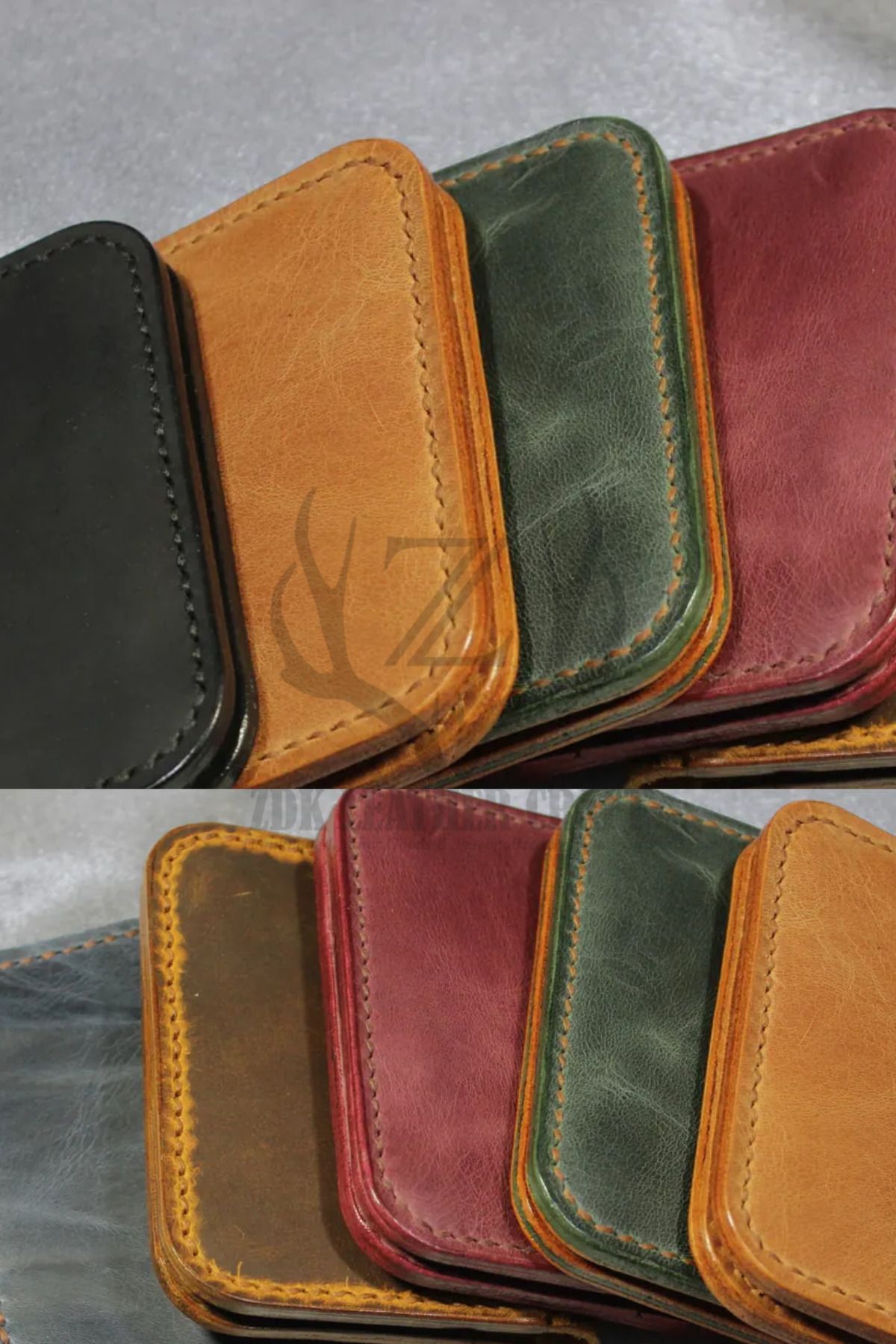 کیف پول مردانه و زنانه حداقل چرم اورجینال Z ZDK Leather Craft