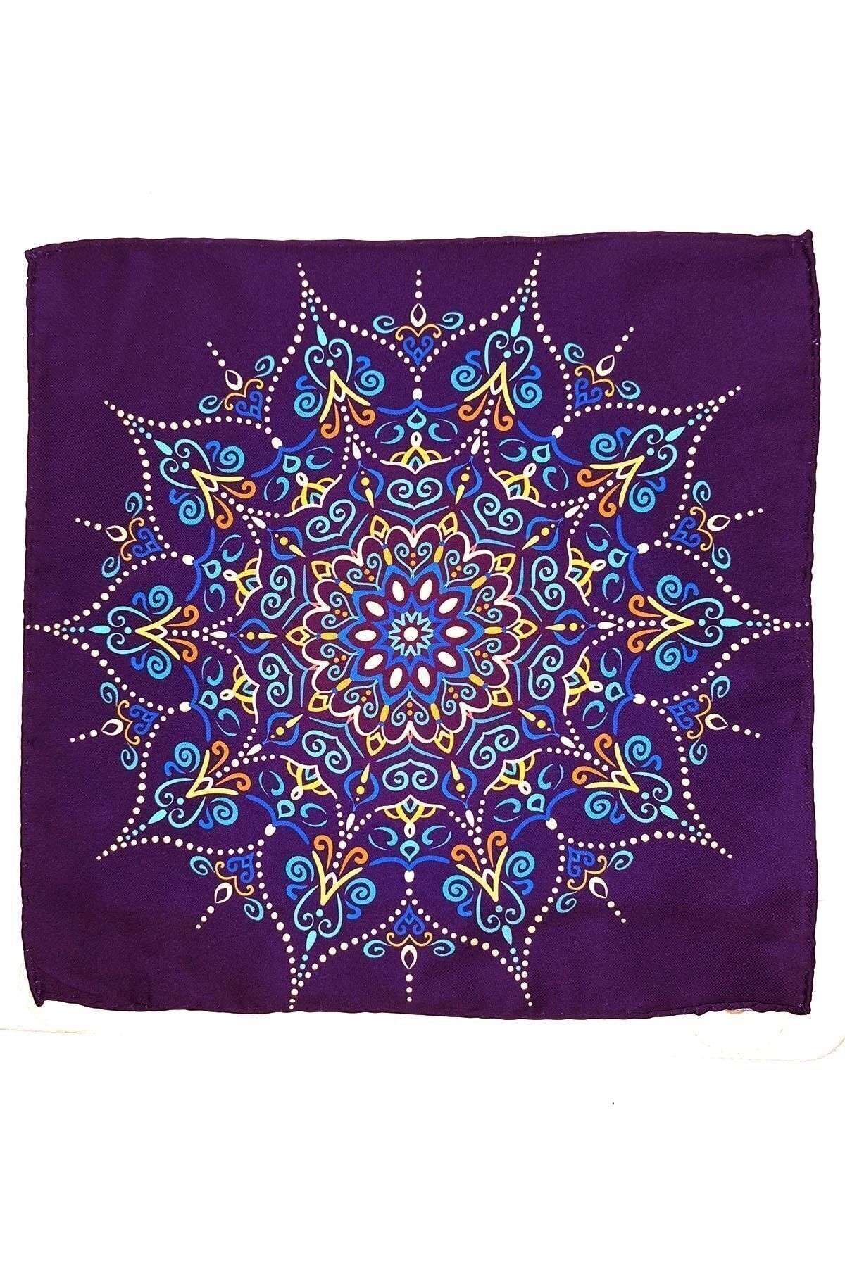  دستمال جیبی مردانه طرح بنفش SPS576-83