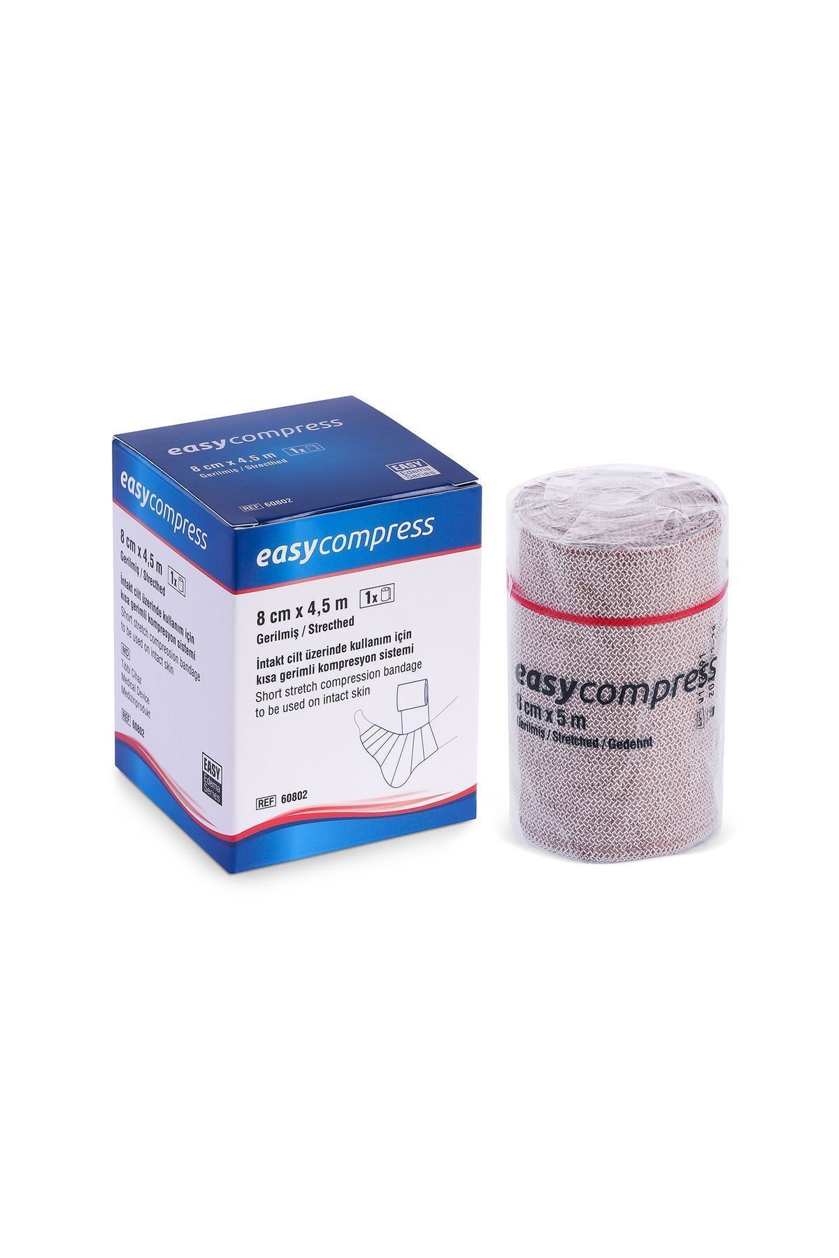 Easy Compress Kısa Germe Bandajı, Lenfödem Bandajı, Kompresyon Bandajı 8cmx4,5cm