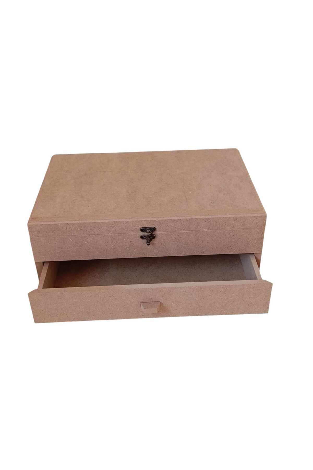 st koleksiyon hobi antika-Compartment box with drawer and lid 3