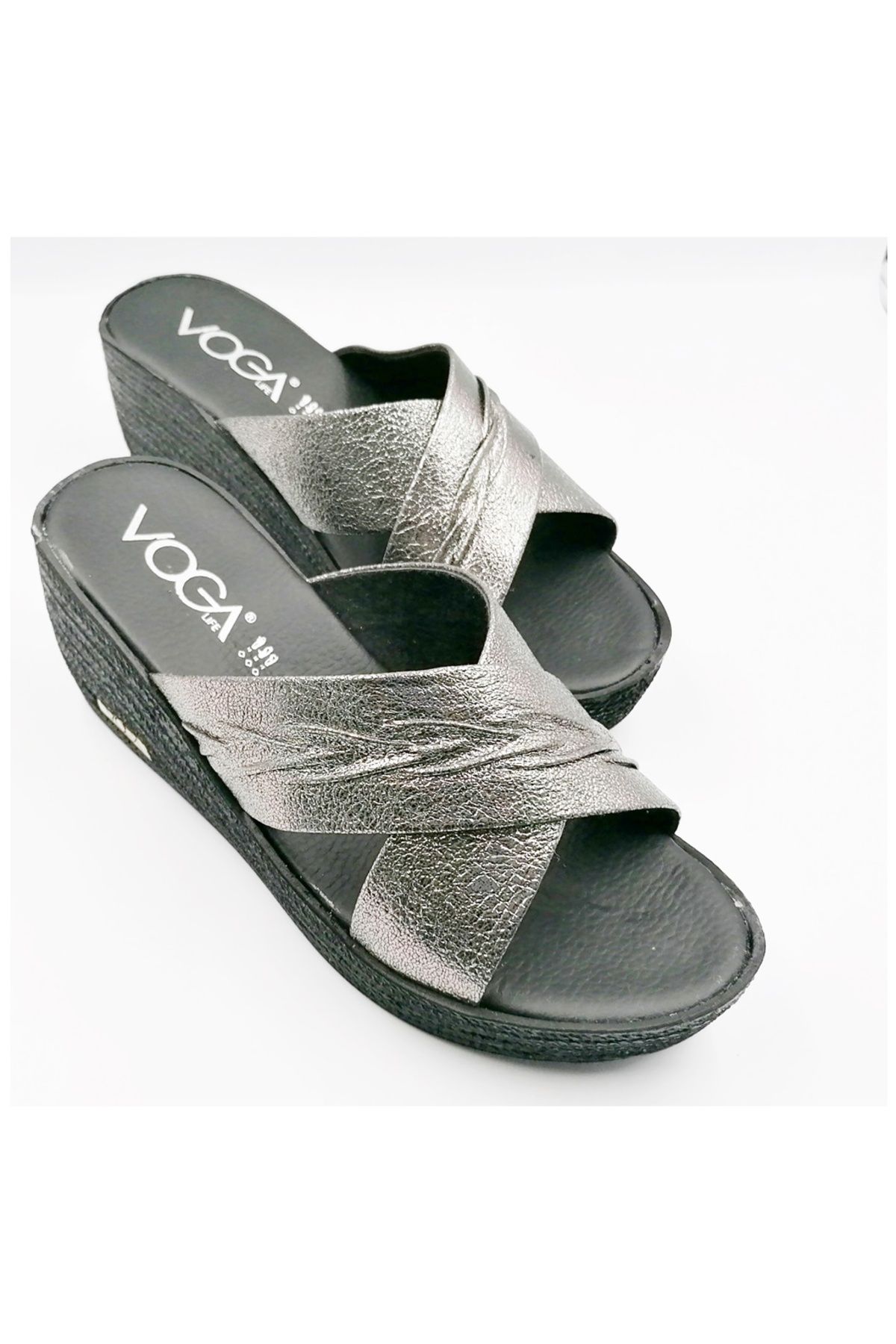 Sino-High Heeled Stylish Women's Platform Slippers Set - 2 Pieces 3