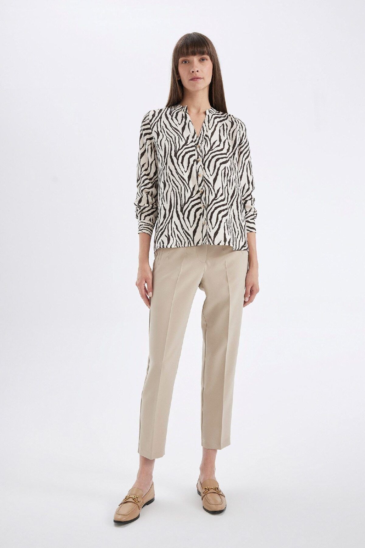 شومیز زنانه دفاکتو | D4901AX24AU Defacto - Image 3