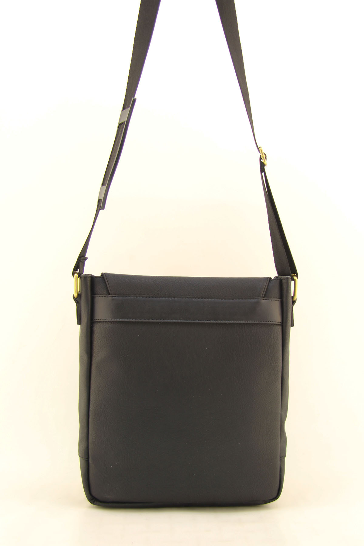 HNB  Unisex Siyah Suni Deri Su Geçirmez Postacı Iş Okul Evrak Laptop Çantası - Görsel 5