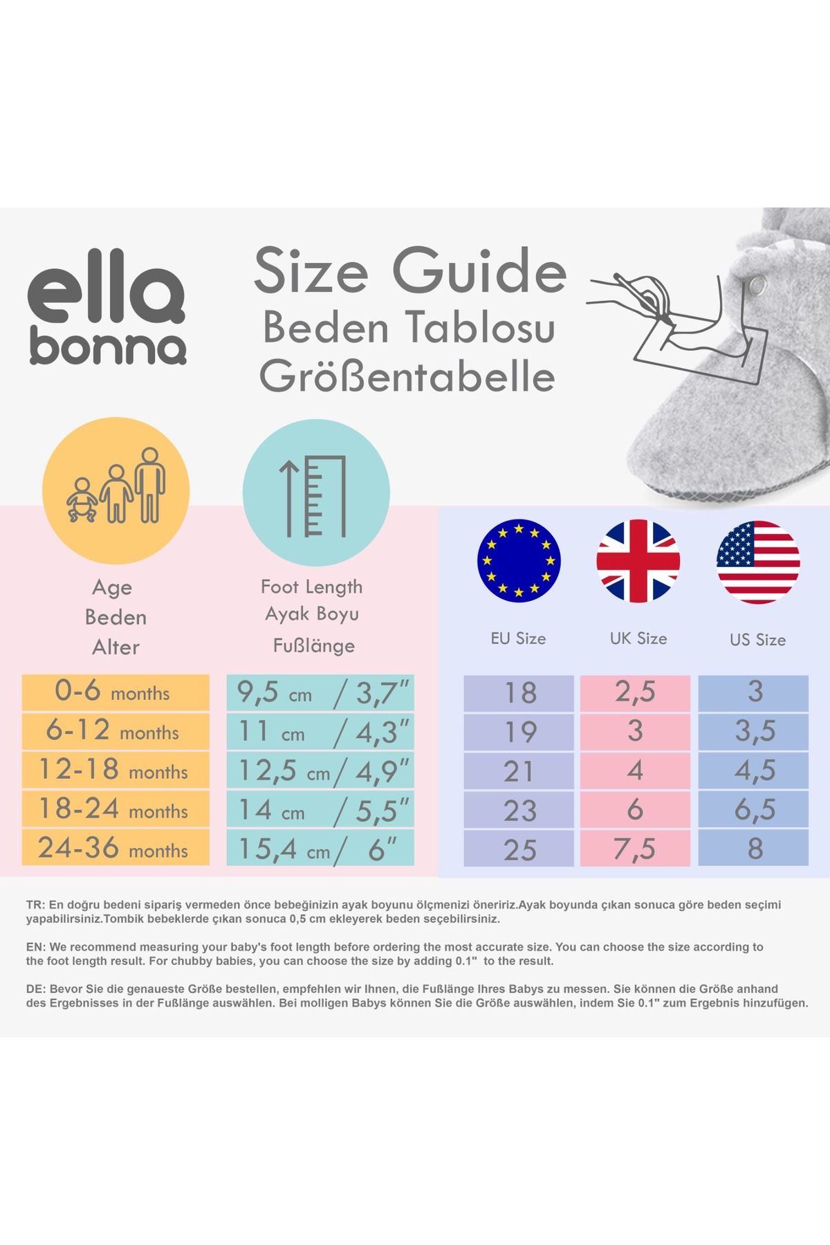 Ella Bonna-Rutschfeste Sohle, Bio-Baumwollsamt, Neugeborene, Ilkadım, Baby-Hausschuhe 8
