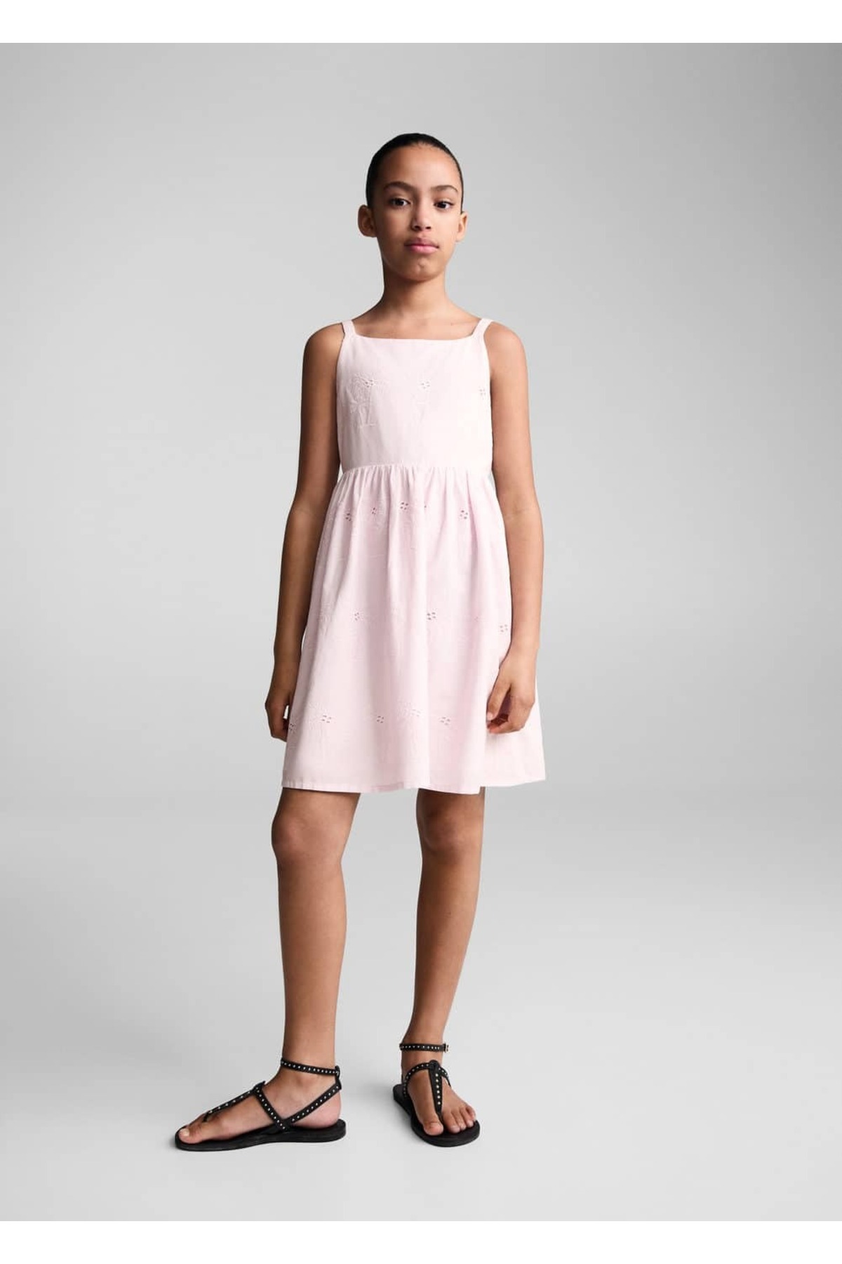 لباس مجلسی دخترانه بنفش منگوMANGO Kids | 67067920 اورجینال - تصویر 2