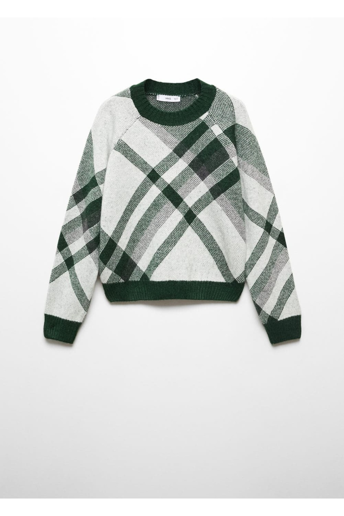 بافت و پلیور زنانه سبز منگوMANGO | 67003280 اورجینال - تصویر 3