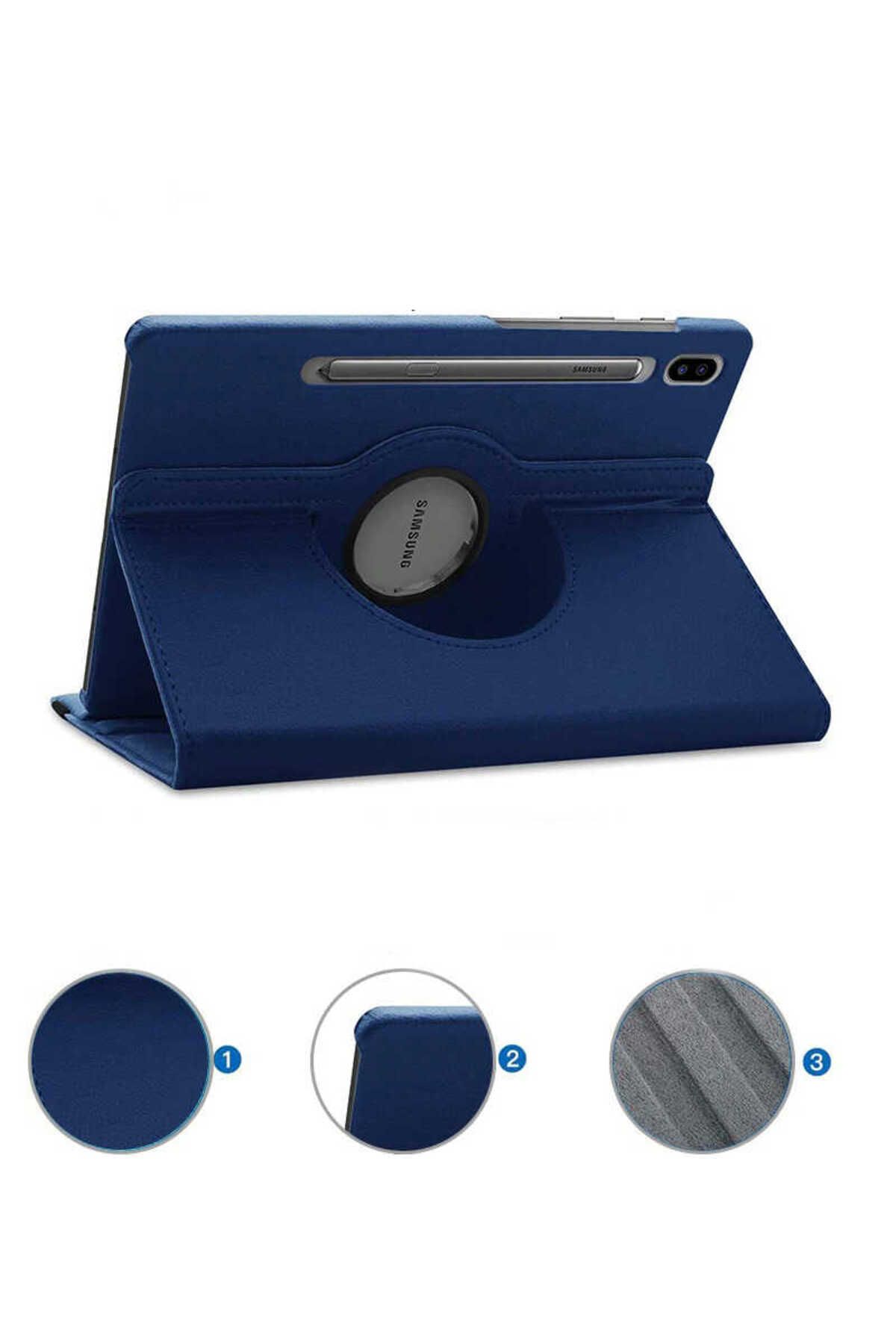 Young Tech-Samsung Galaxy Tab S7 Plus T970 - 360 Degree Rotating Synthetic Leather Case with Stand 6