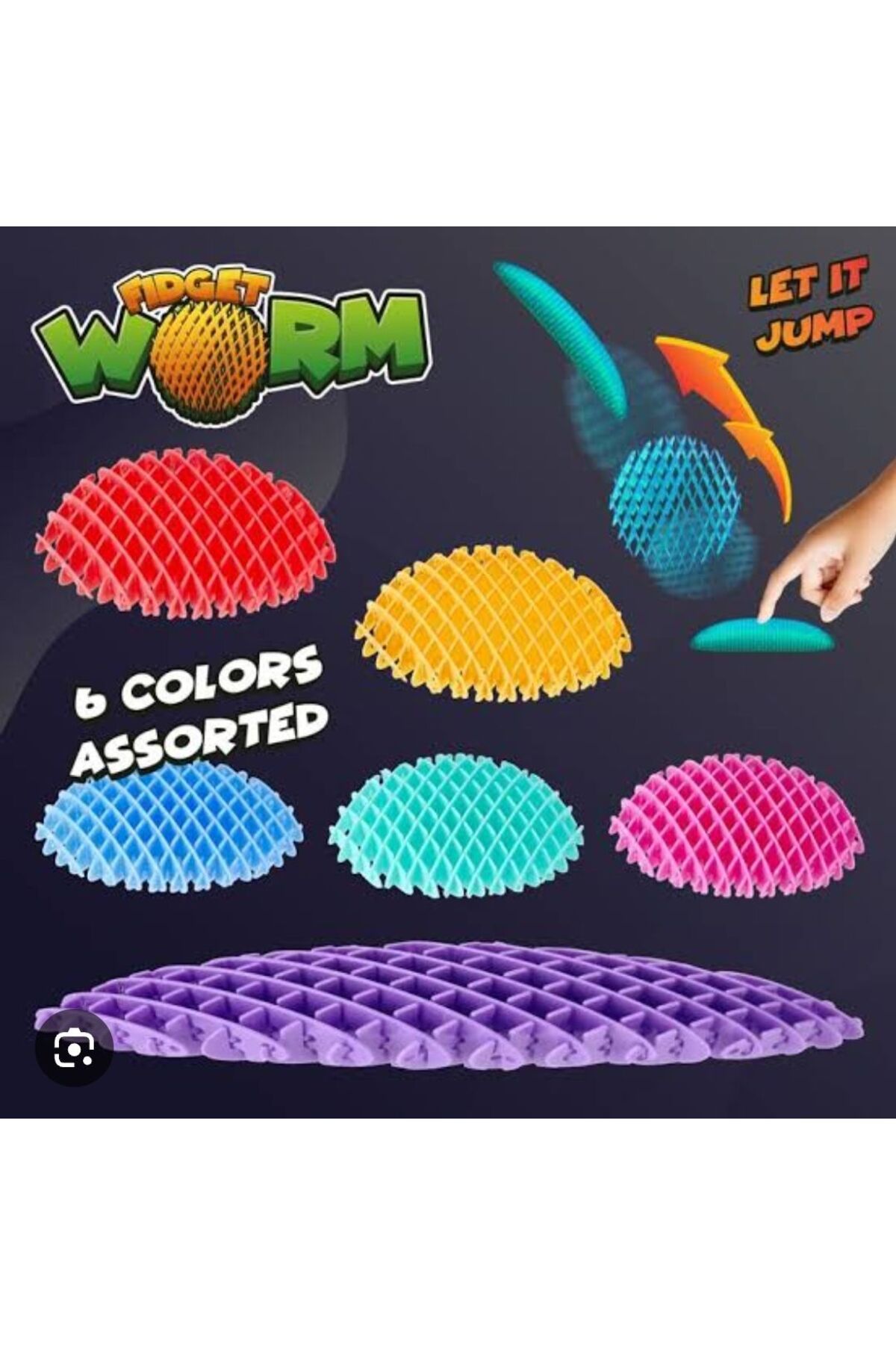 ümit toys-Orange Worm Fidget Morf - Stress Relief Worm Spring 1 Piece 8