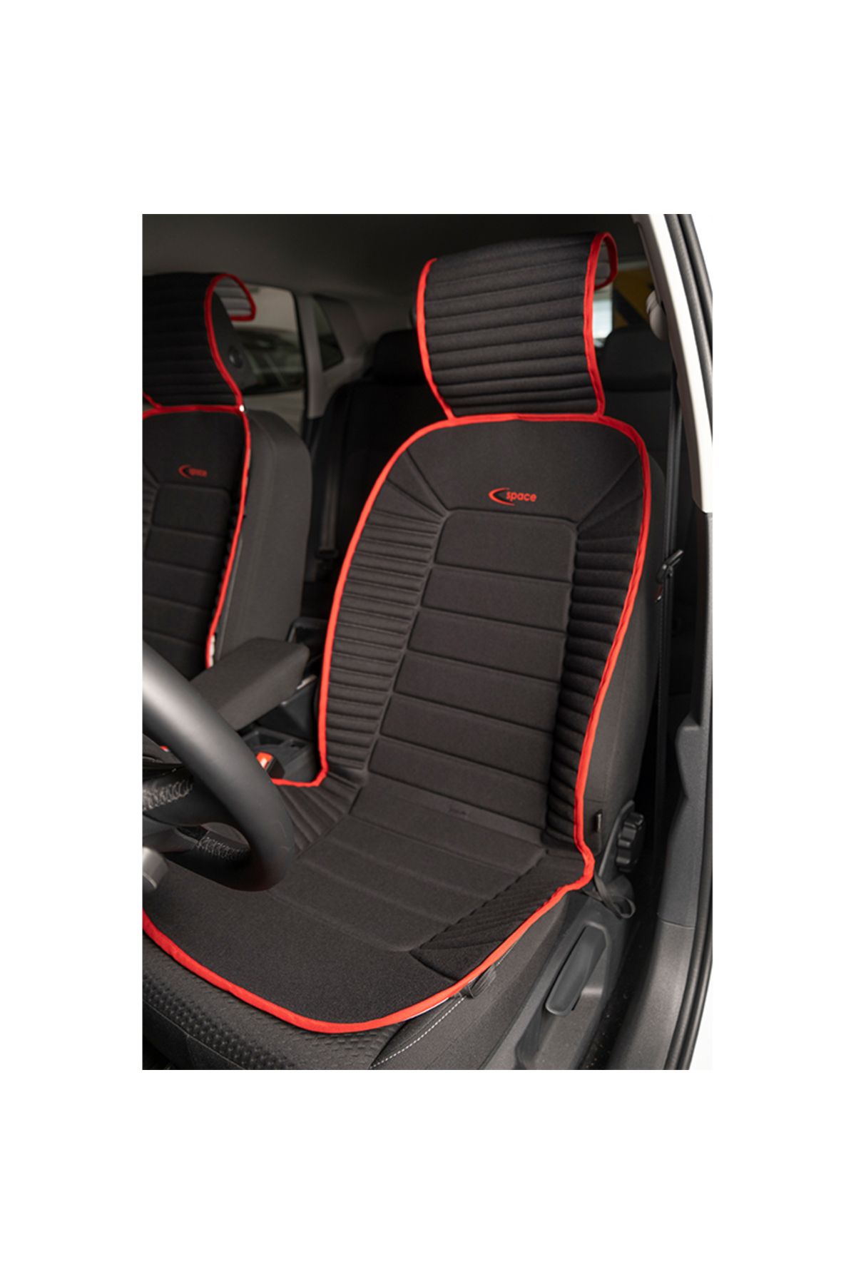 kepmorpho-Volkswagen Polo New Seat - Cushion Black Red 2-Piece Set BMRNG 2