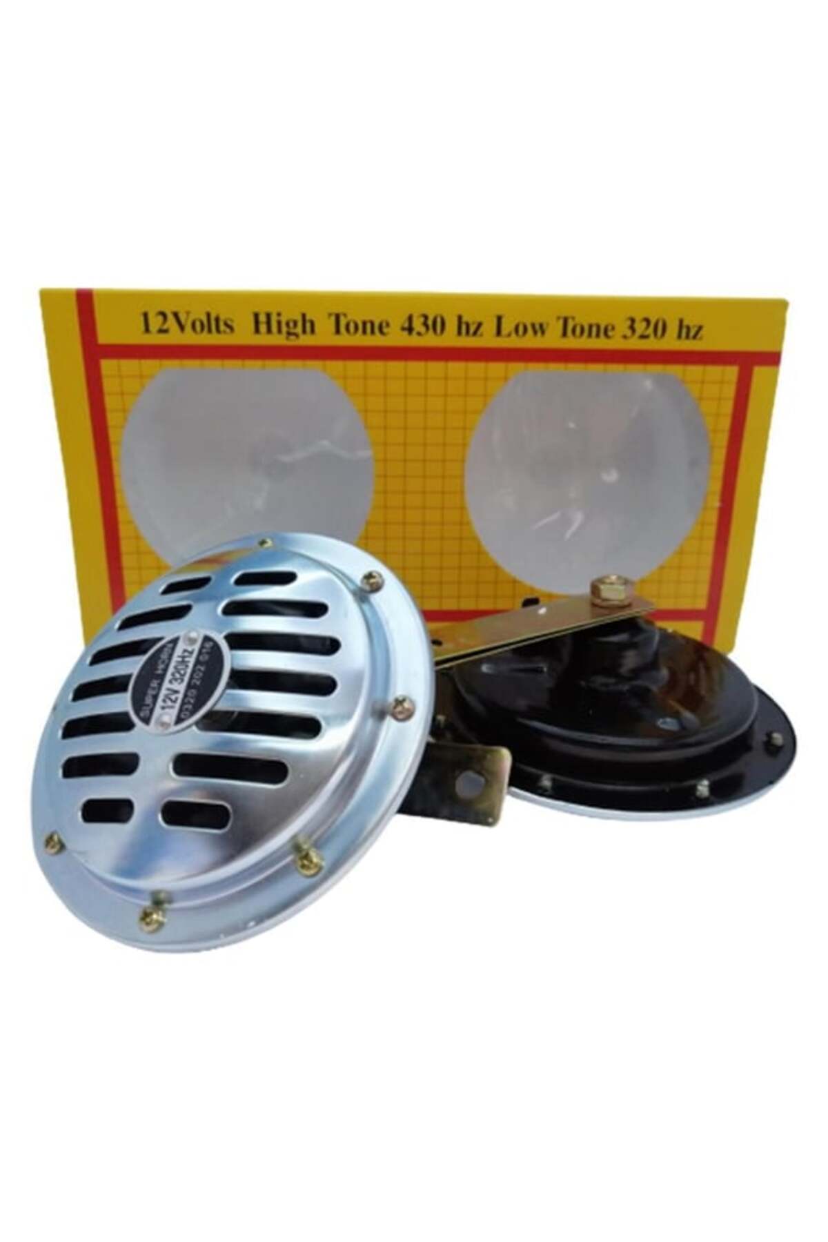 carlone Hella Tip Korna Süper Ton 12 V. nikelajlı Korna 2 Adet Yüksek Sesli Nikel