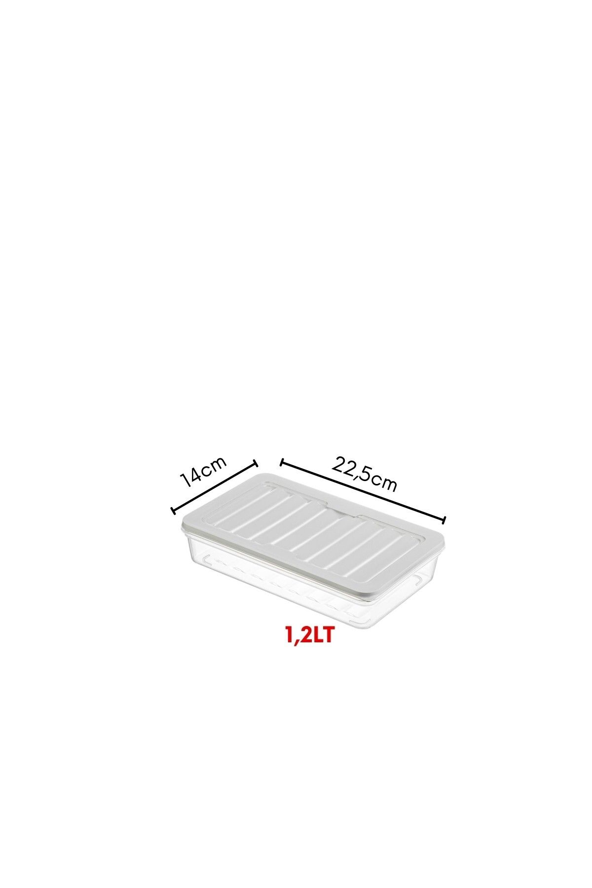 NY HOME-1200 ML Freshbox - Set of 2 Storage Container Suitable for Microwave and Diffraction GRAY 2