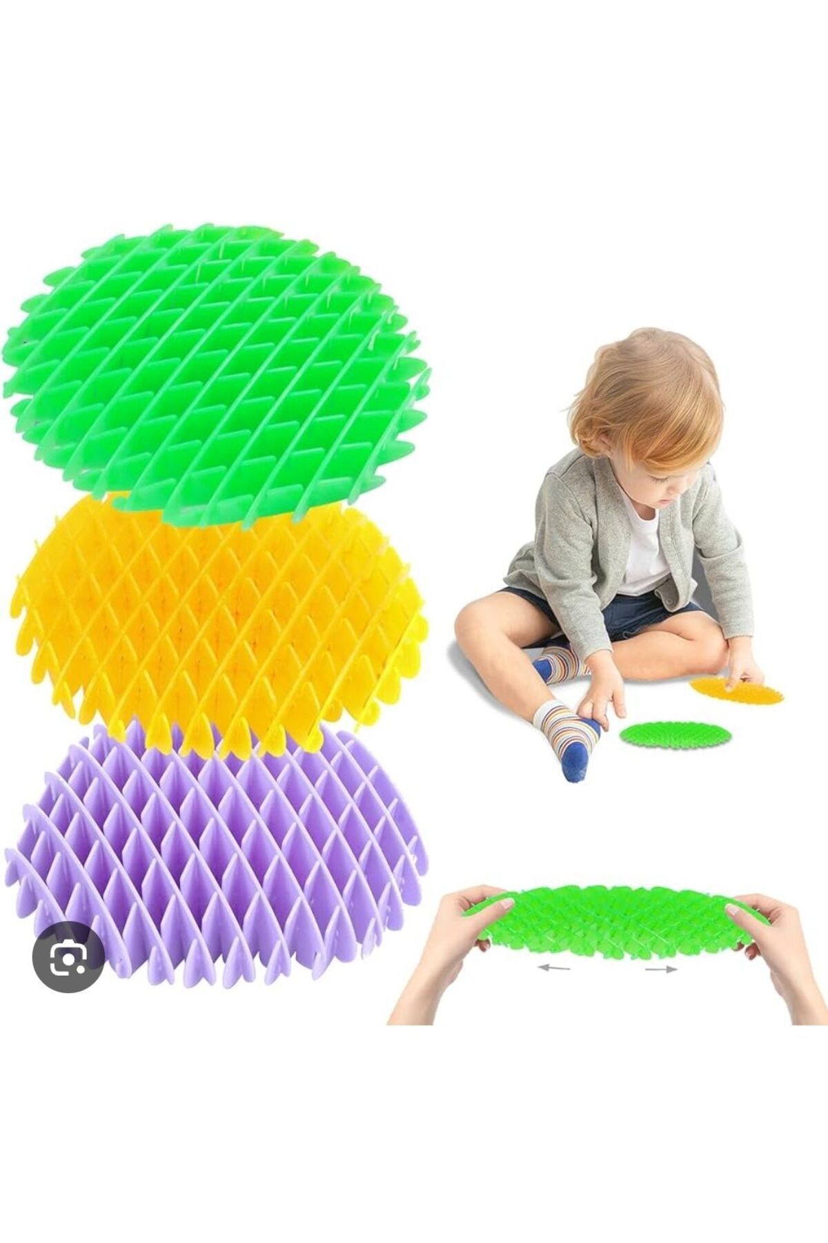 ümit toys-Green Worm Fidget Morf - Stress Relief Worm Spring, Shrink and Grow Design, 1 Piece 2