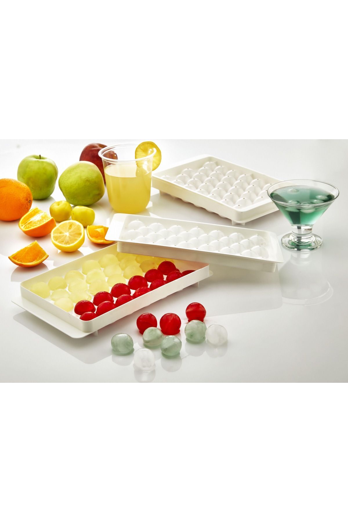 Practical 33 Pcs Sphere Marble Ice Mold 33 Chambers Round Ice Mold with Lid Cocktail Presentation Ice Mold