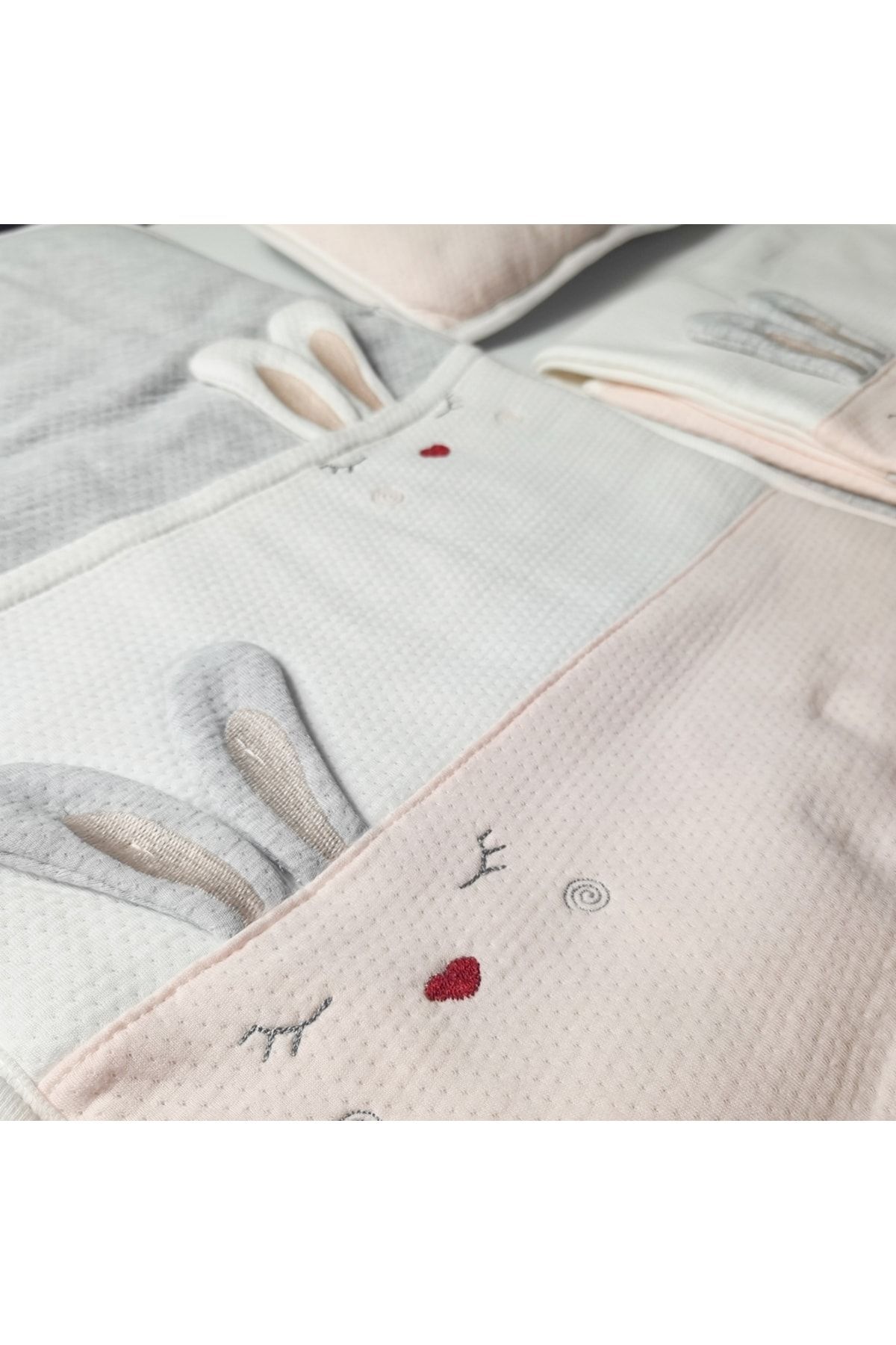 Gaye Tavşanlı Pembe 3'lü Bebek Alt Açma Seti fotoğrafı 3 (önizleme)