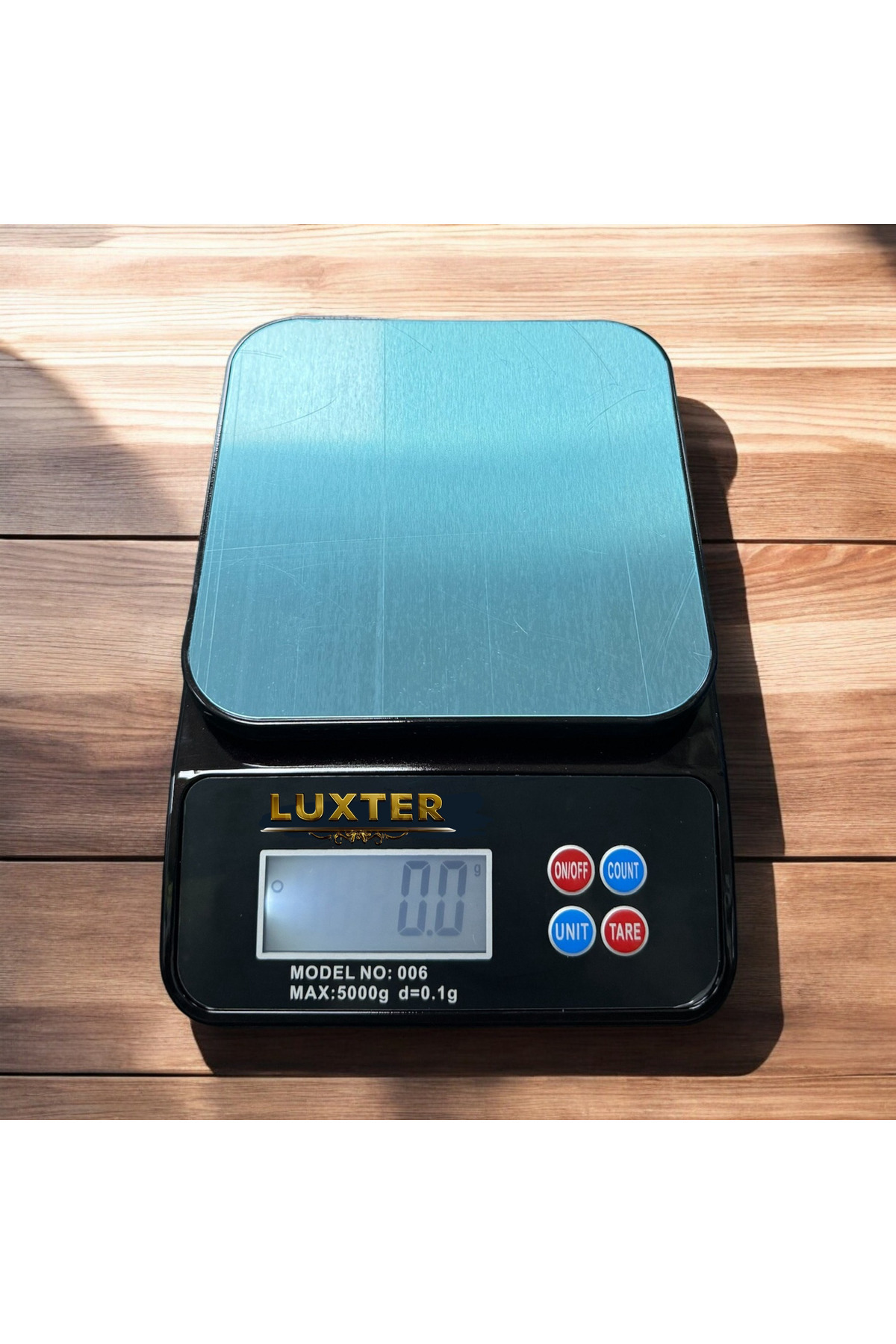 LUXTER LÜX MUTFAK TERAZİSİ 5 KG KAPASİTELİ 0.1 GRAM HASSASİYETLİ