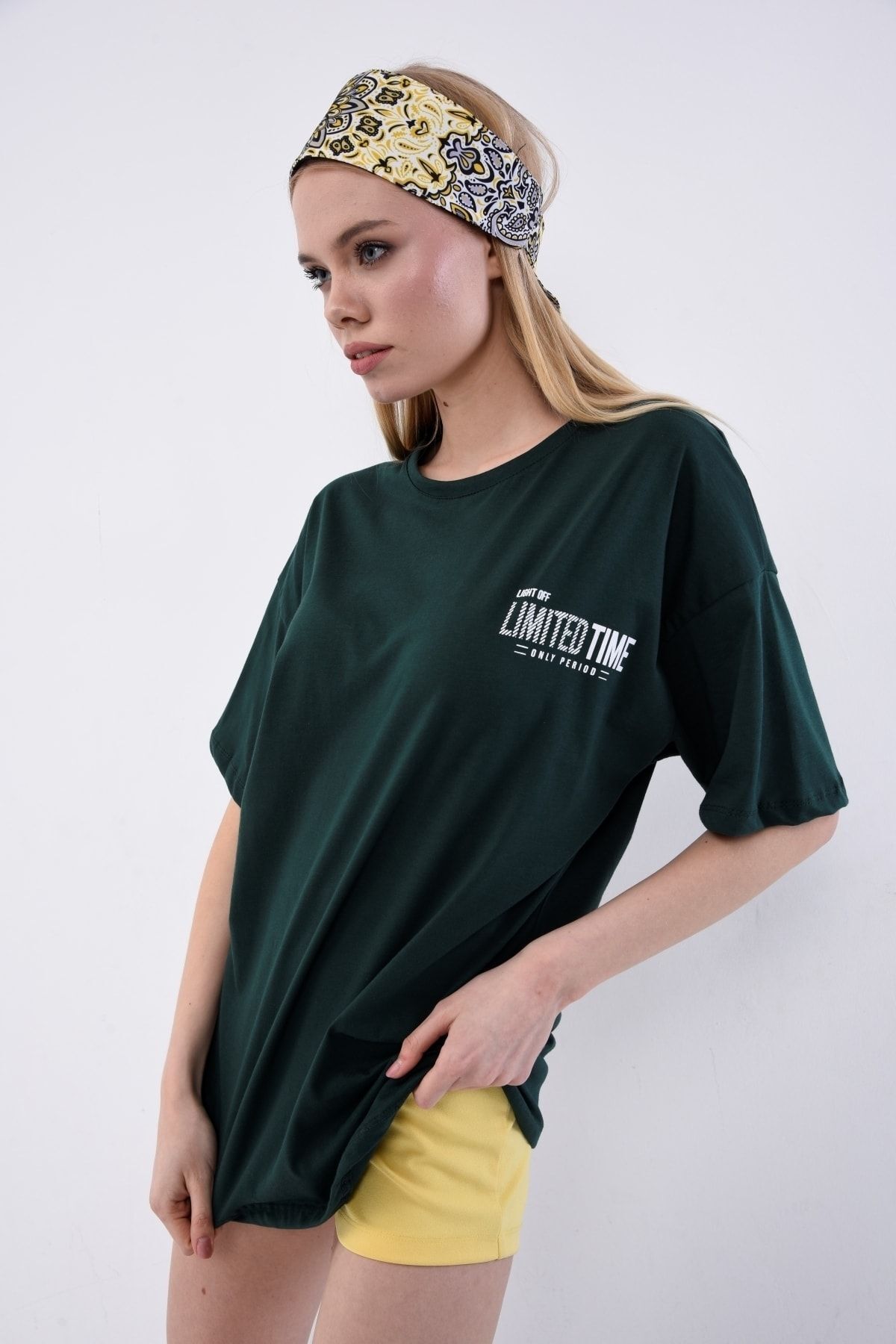 Mad&Calf-Women's Limited Time Printed Oversize T-shirt 3