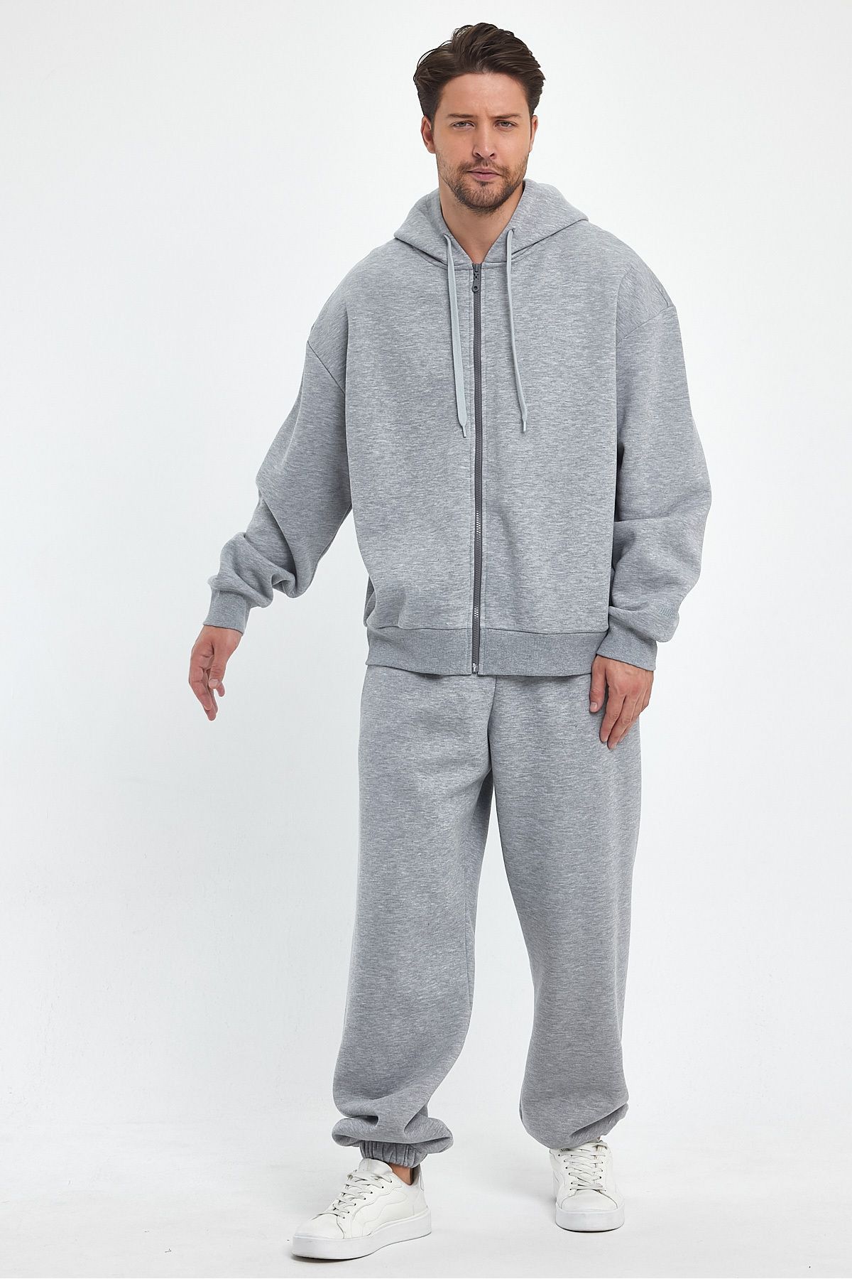 EFFRENATU-Set pantaloni de sport și hanorac cu fermoar 2