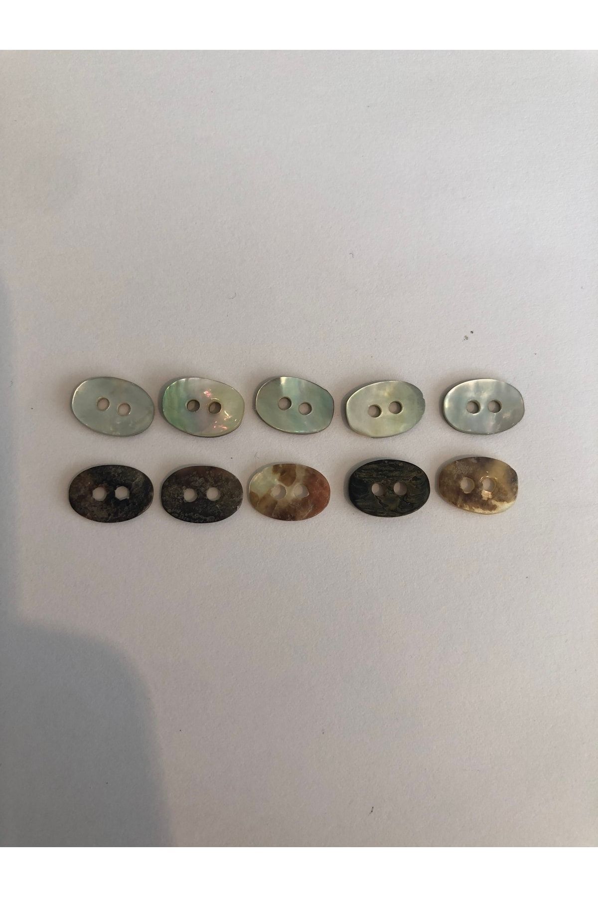 aensia-Real Original Oval Pearl Button Small 18 Size Button Pearl Button - Pack of 10 Buttons 2