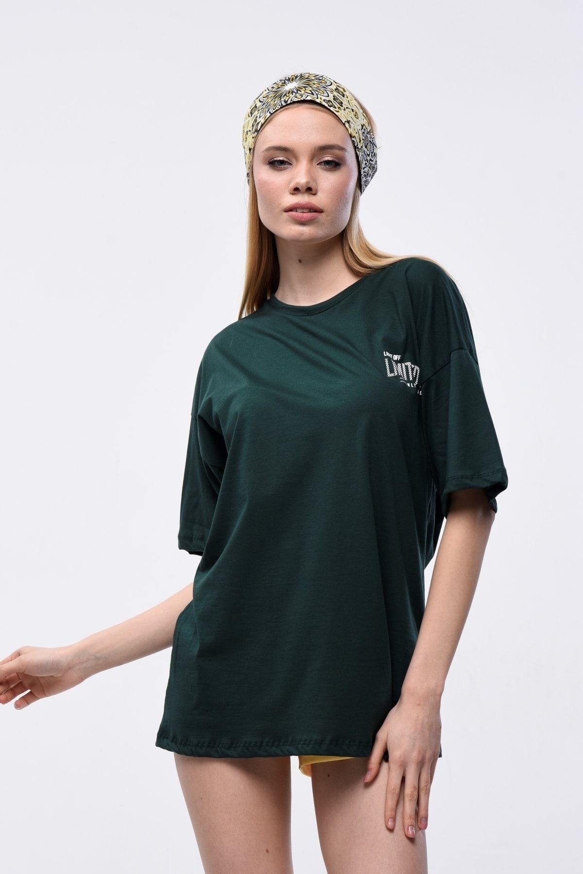 Mad&Calf-Women's Limited Time Printed Oversize T-shirt 4