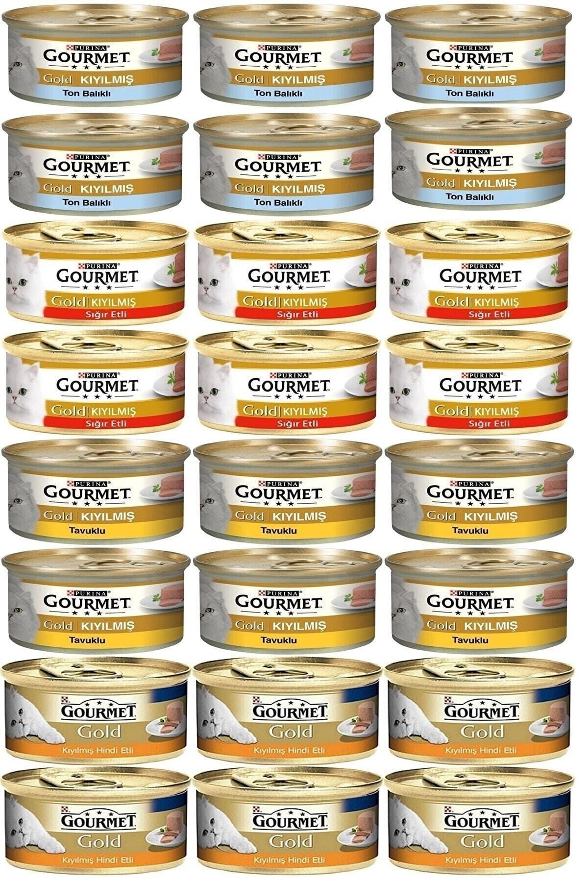 Gourmet Gourmet Gold Karışık Kıyılmış Konserve Yetişkin Kedi Yaş Maması 24 X 85 G
