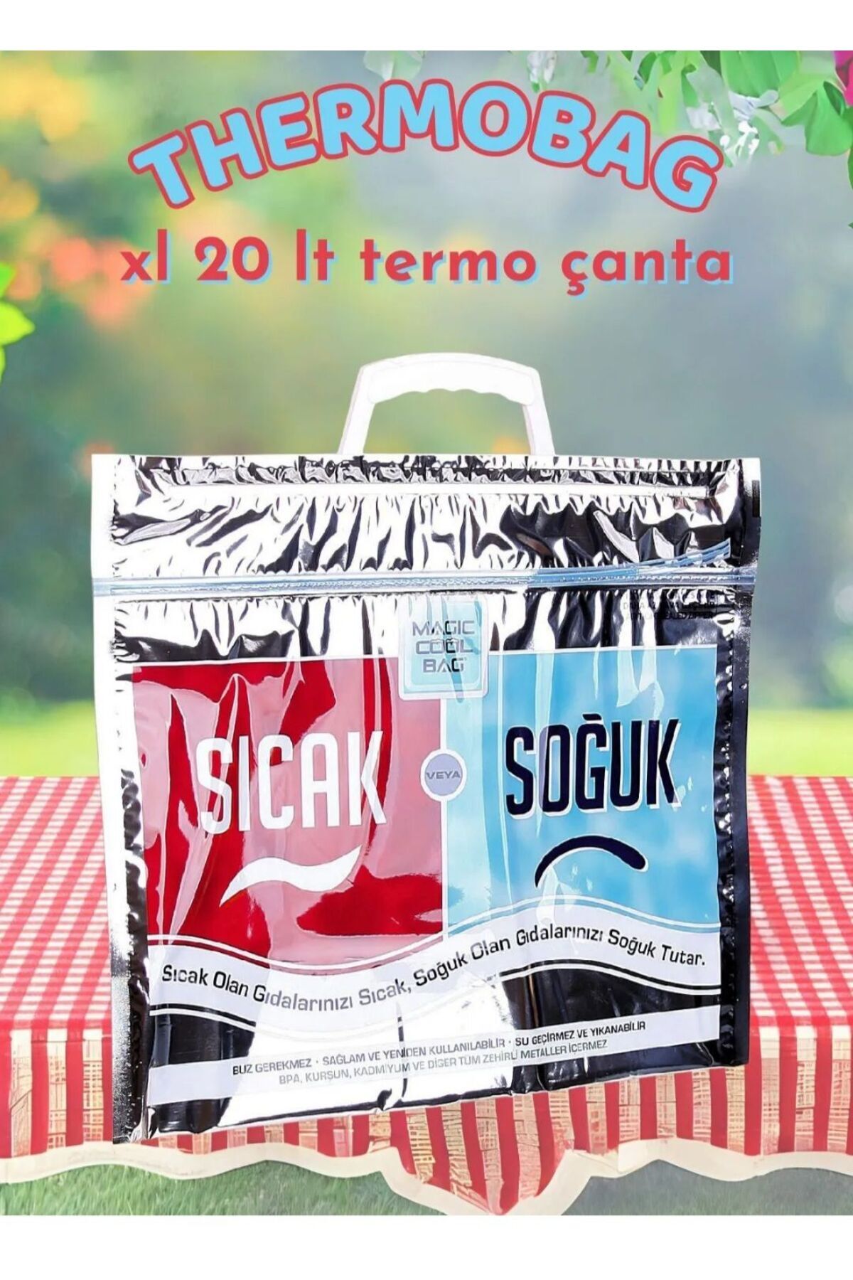 Genel Markalar Magic Cool Bag Sıcak Soğuk Taşıma Torbası Termos Torba 50×50×10