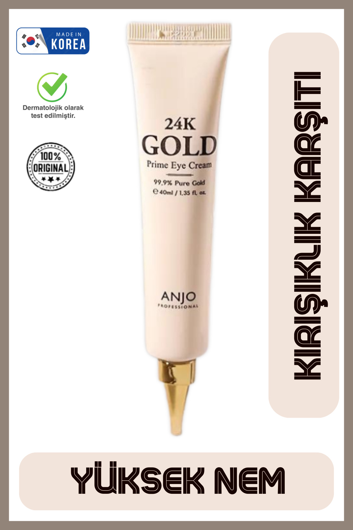 Anjo 24k Altın Özlü Kore Göz Kremi | Kırışıklık Karşıtı & Yoğun Nemlendirici - Ikore
