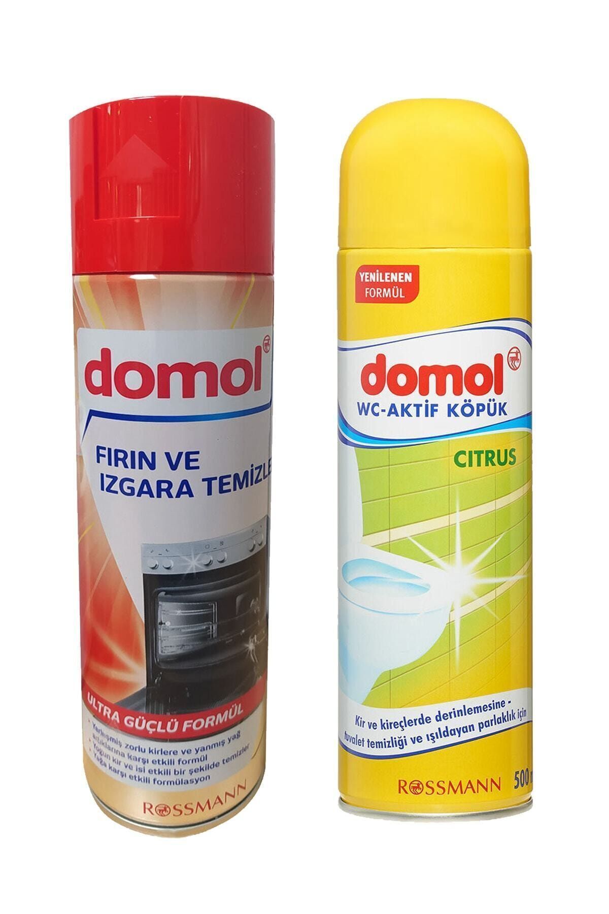 DOMOL Fırın Temizleme Ve Tuvalet Temizleme Köpüğü 1+1 Set