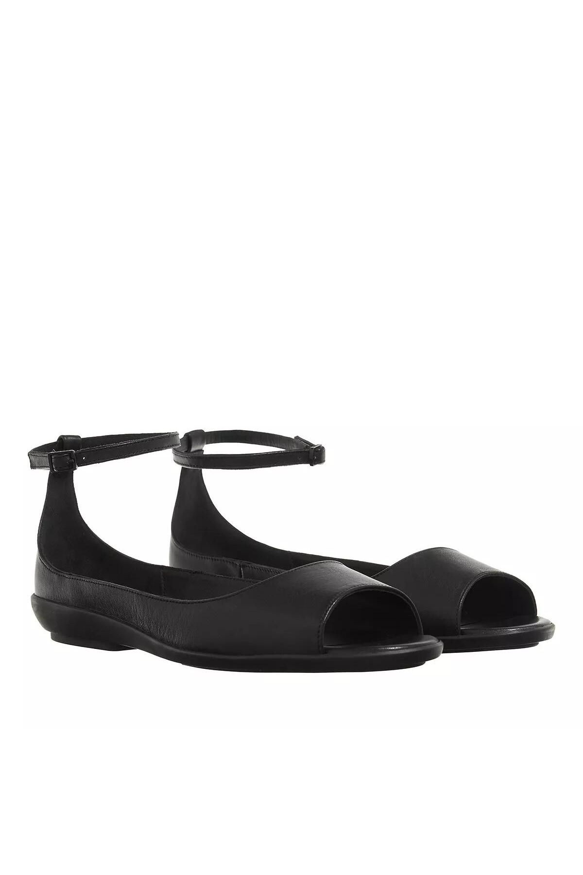 Calvin Klein-Peep Toe Ballerina Lth Black 1