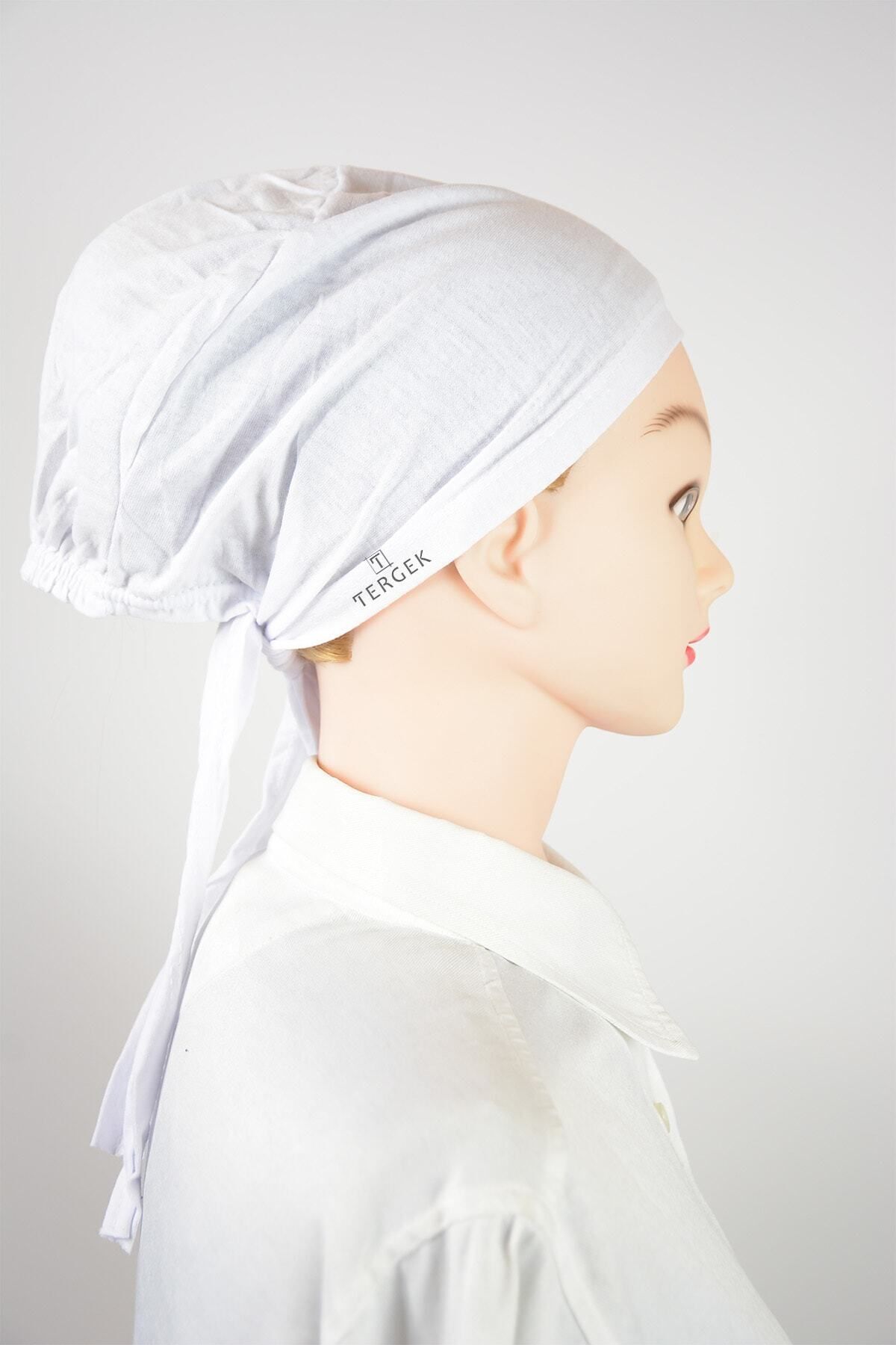 Laced Combed Cotton Bonnet Adjusted with Cotton Back Lace Hijab Scarf Shawl Turban Inner Bonnet
