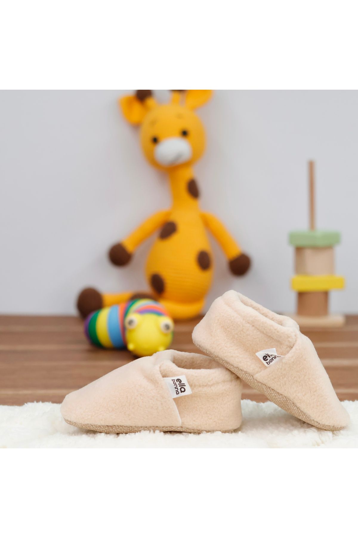 Ella Bonna-Fleece-Baby-Ärmel – rutschfeste Sohle und Bio-Baumwoll-gefütterte Heim-Kinderzimmerschuhe 7