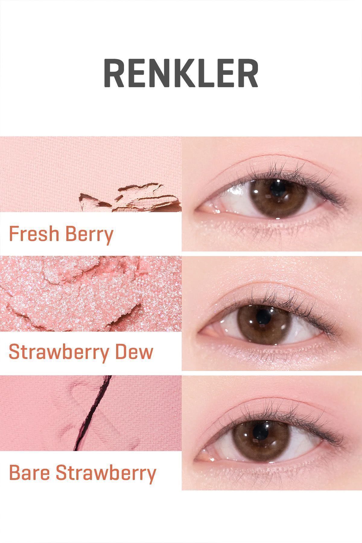 Romand-Vionine Rom&Nd Bare Layer Palette - Set of 6 Shadow and Blush, Strawberry Mood 4