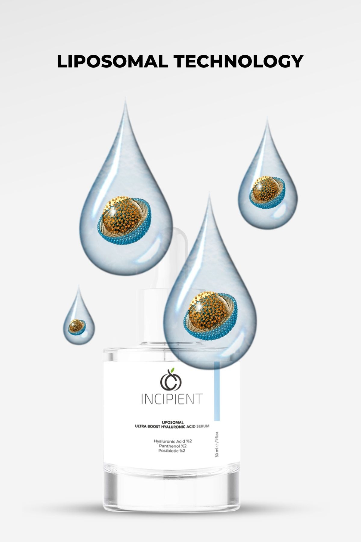 Postbiotic Liposomal Hyaluronic Acid Serum & Nemlendirici Dolgunlaştırıcı Cilt Bakım Serumu 30ml — 9192alm — تصویر 3 از 6