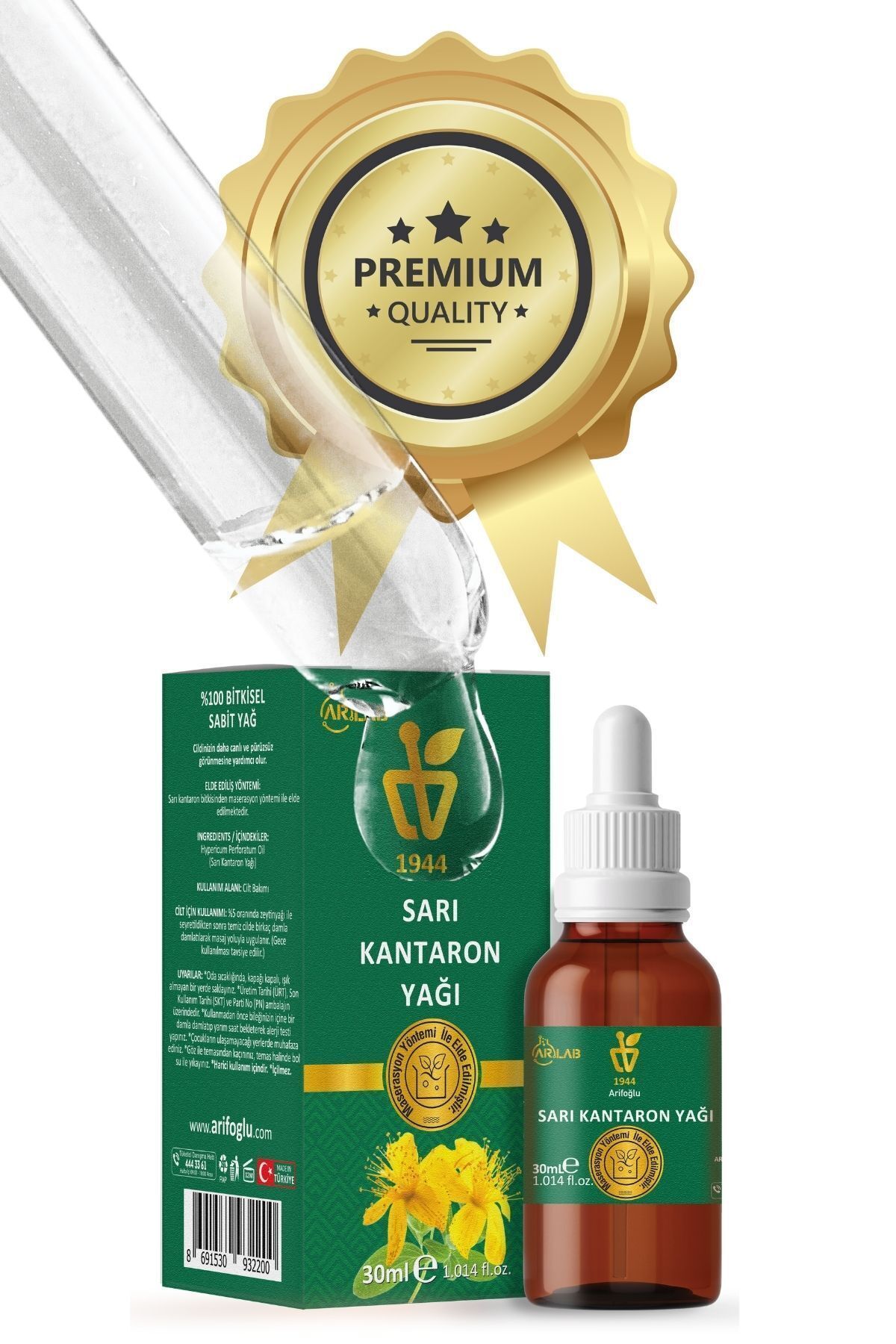 روغن مخمر سنت جان 30 میلی لیتر روغن 100% خالص روغن خار مریم سنت جان Arlab Arifoğlu Arifoğlu