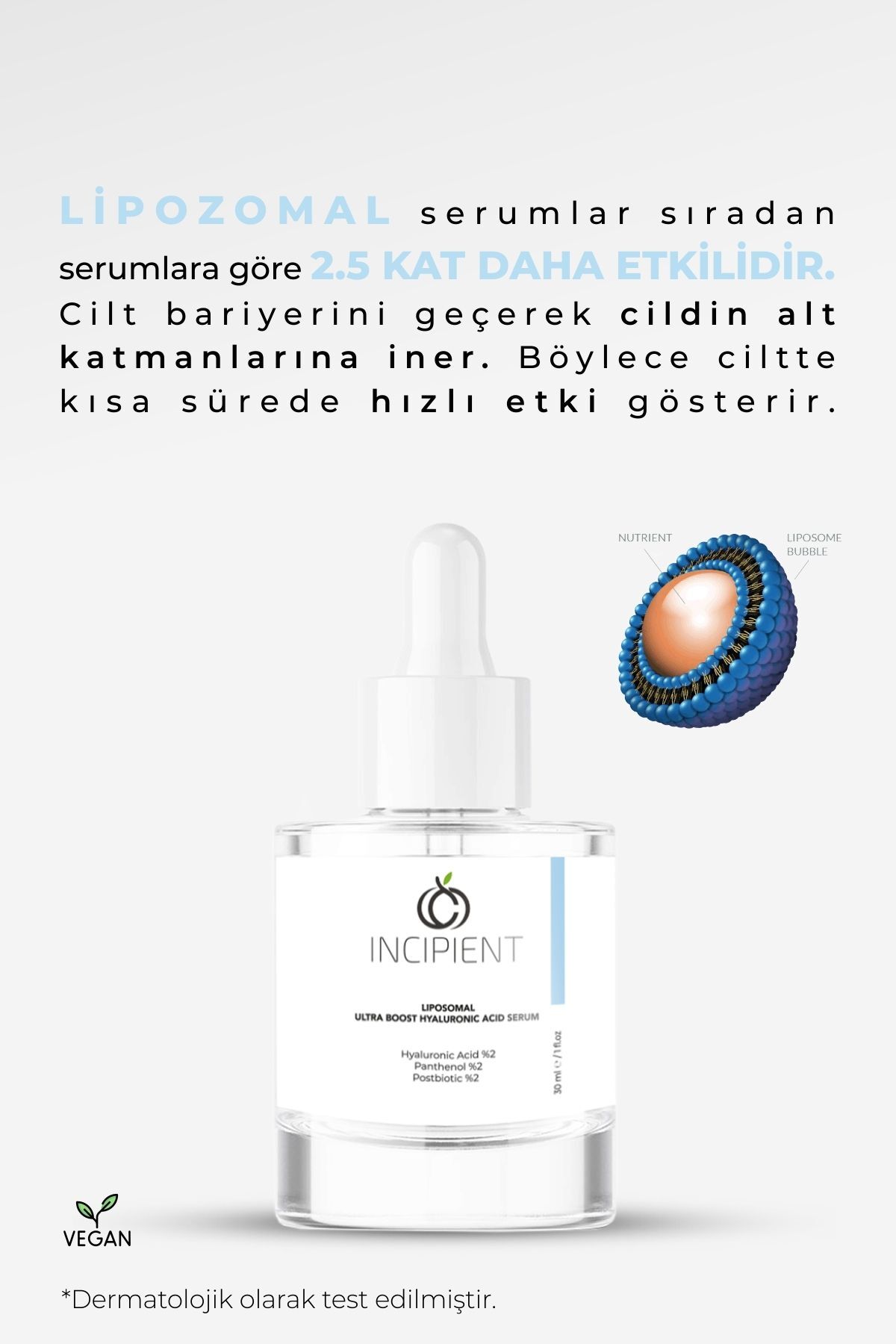 Postbiotic Liposomal Hyaluronic Acid Serum & Nemlendirici Dolgunlaştırıcı Cilt Bakım Serumu 30ml — 9192alm — تصویر 5 از 6