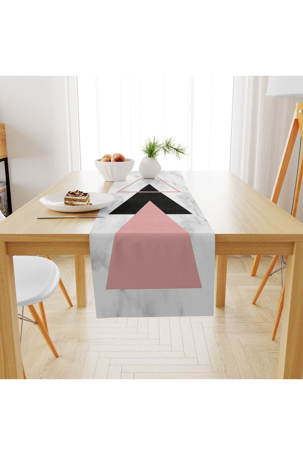 fdm desıgn-Custom Design Premium Honeycomb Woven Triangle Pattern Runner 140 X 40 1
