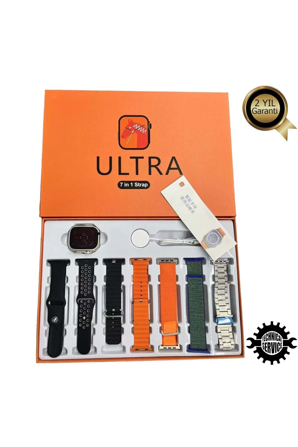 Kordon Hediyeli Watch 8 Ultra Saat 7 Kordonlu Akıllı Saat Ultra Kasa