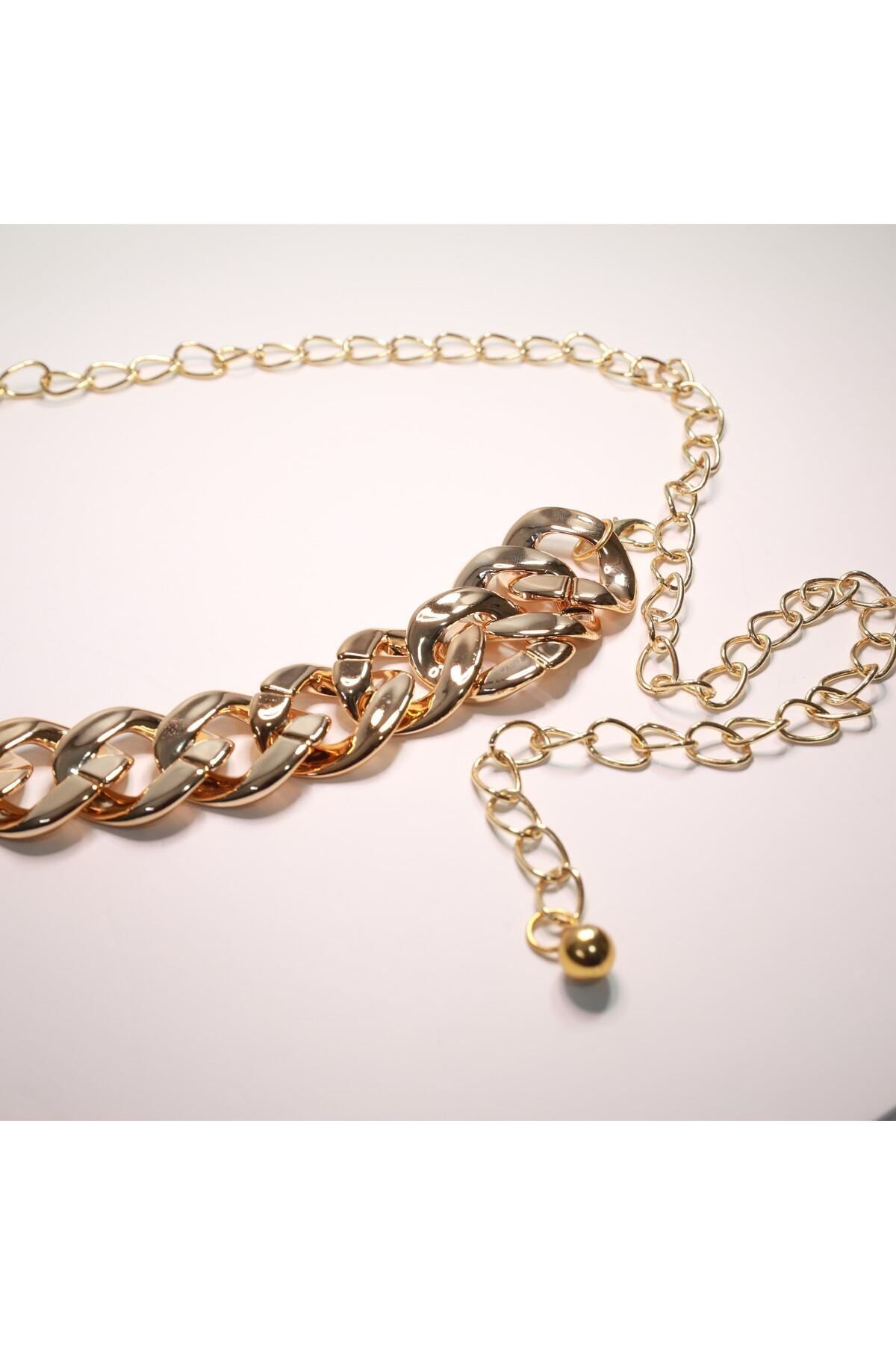 Fiori-Goldfarbener Kettengürtel für Damen 4