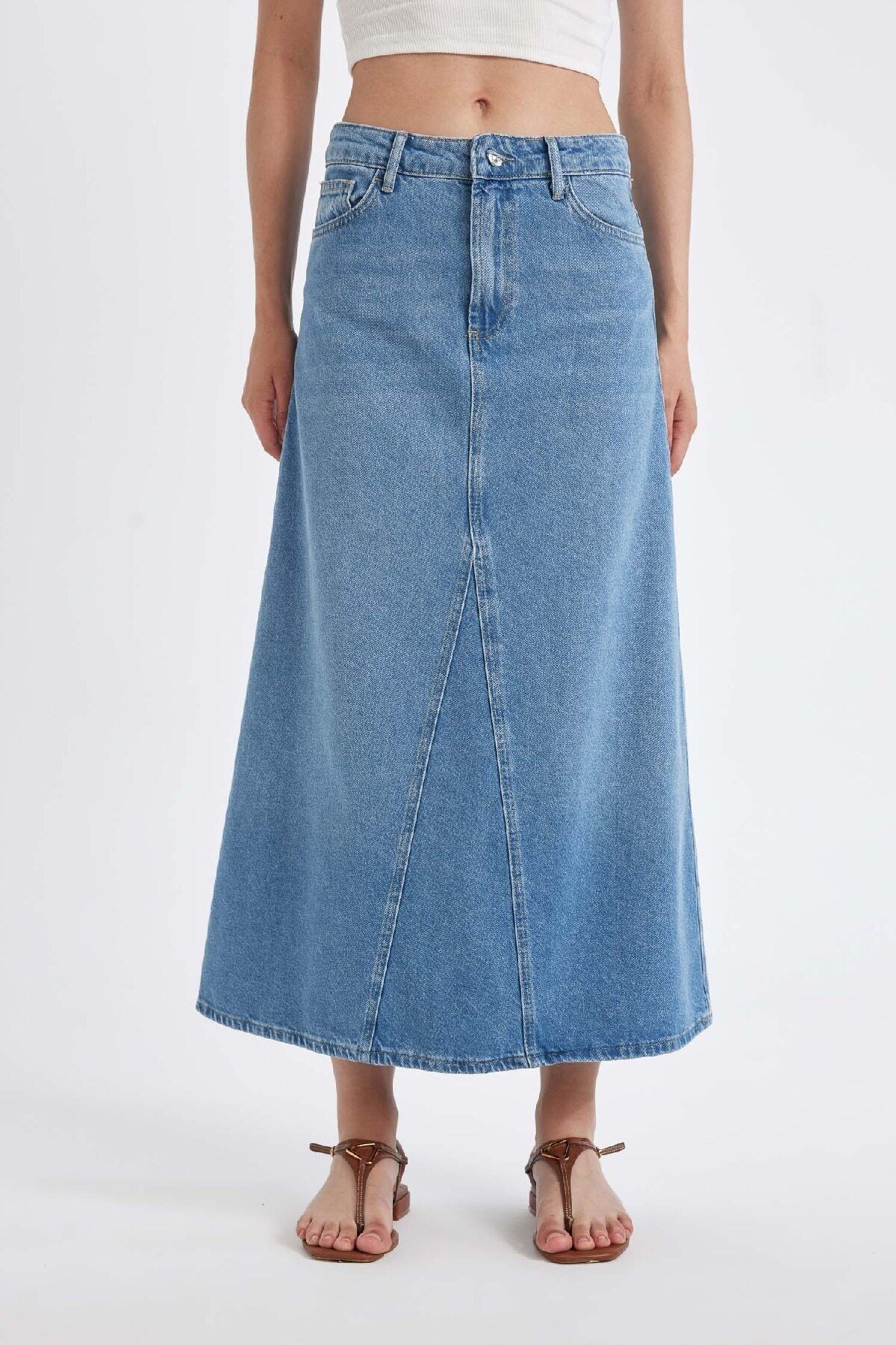 دامن زنانه دفاکتو | D4422AX24AU Defacto - Image 4