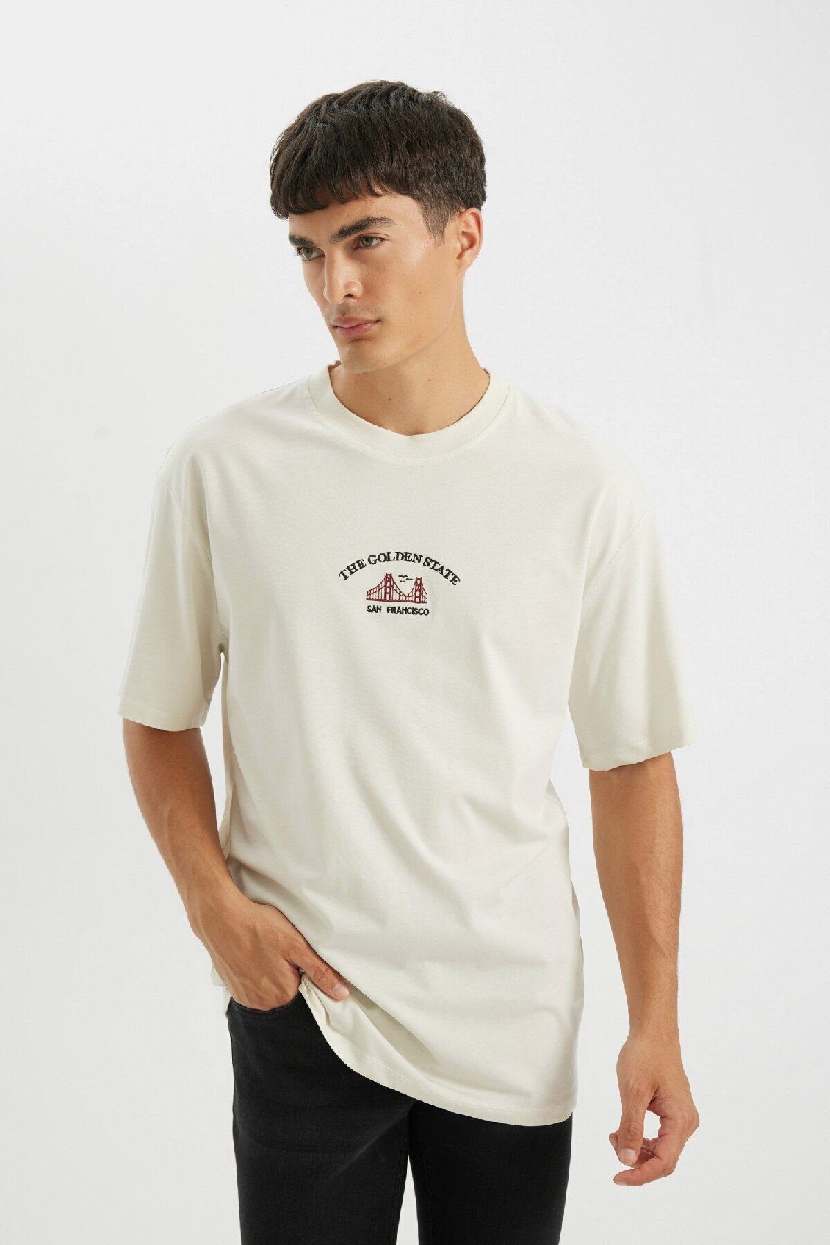 تی شرت مردانه دفاکتو | D2588AX24AU Defacto - Image 3