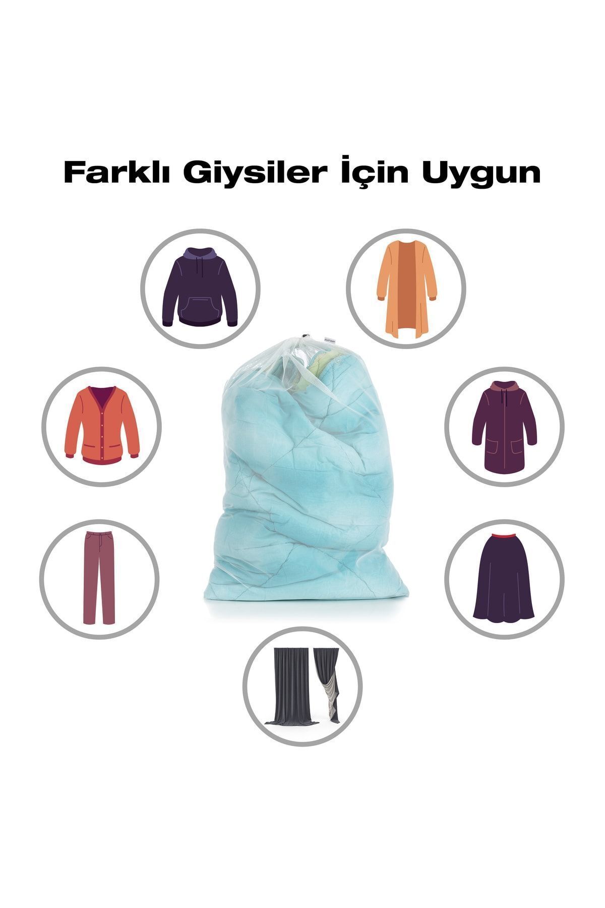 SANDWATCH-60*90 (2 PCS) Large Size Laundry Net Bag Washing Net Bag with Drawstring Clips 7