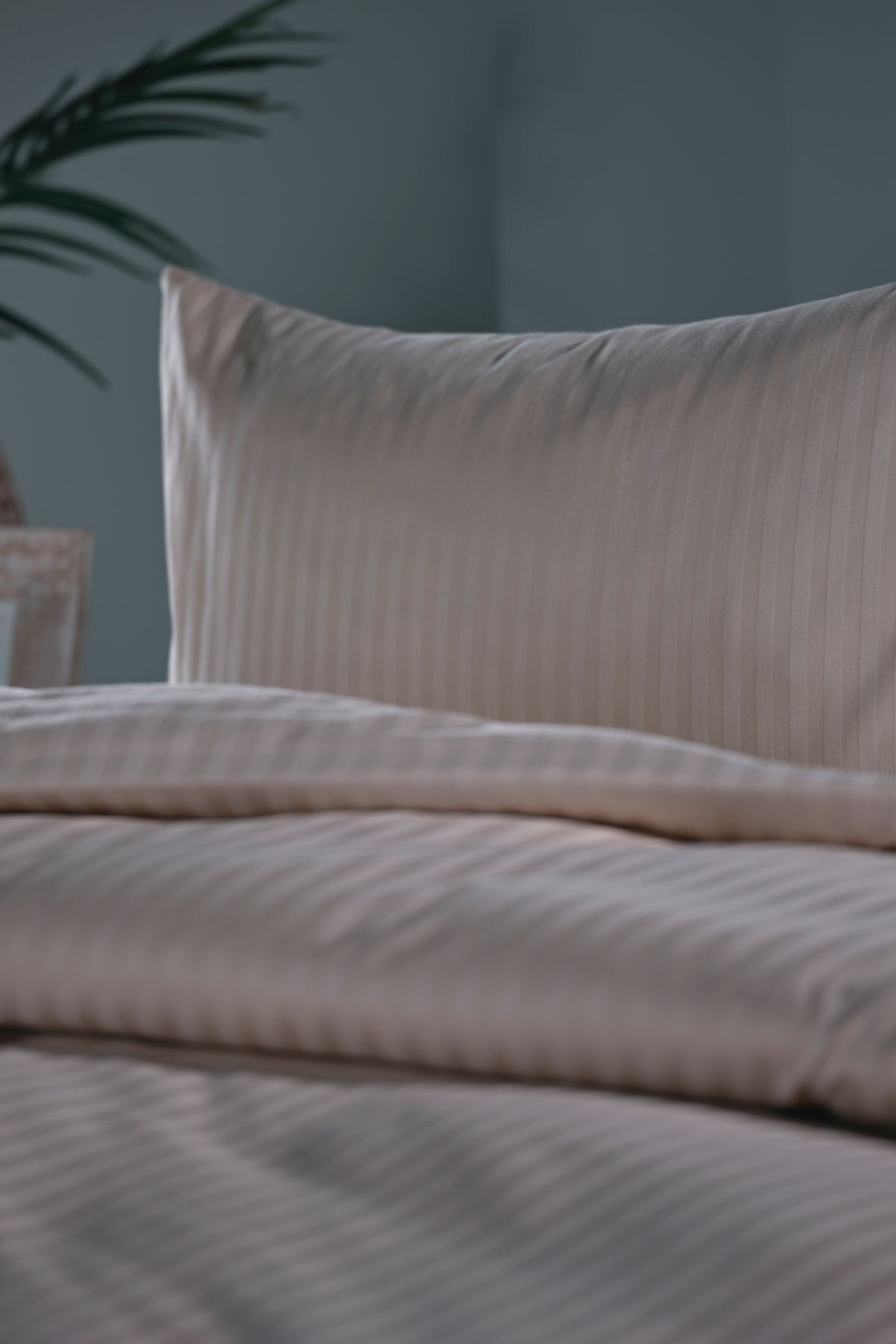 Doqu Home-طقم غطاء لحاف من الساتان Artline كريمي - مزدوج 3