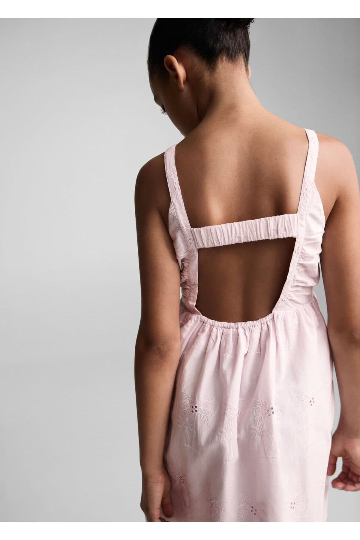 لباس مجلسی دخترانه بنفش منگوMANGO Kids | 67067920 اورجینال - تصویر 4