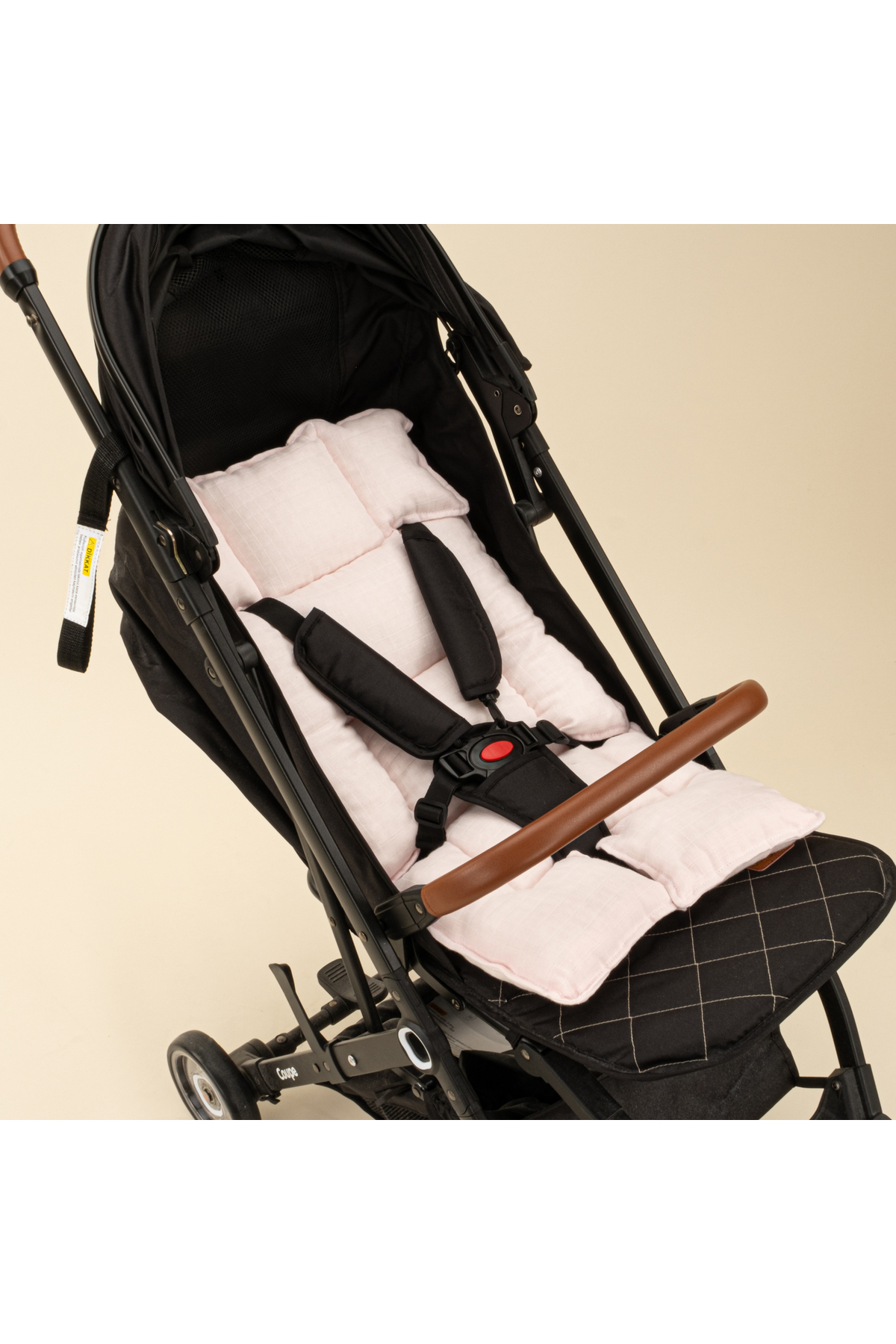 Müslin Bebek Arabası Minderi - Bebe Pembe Muslin