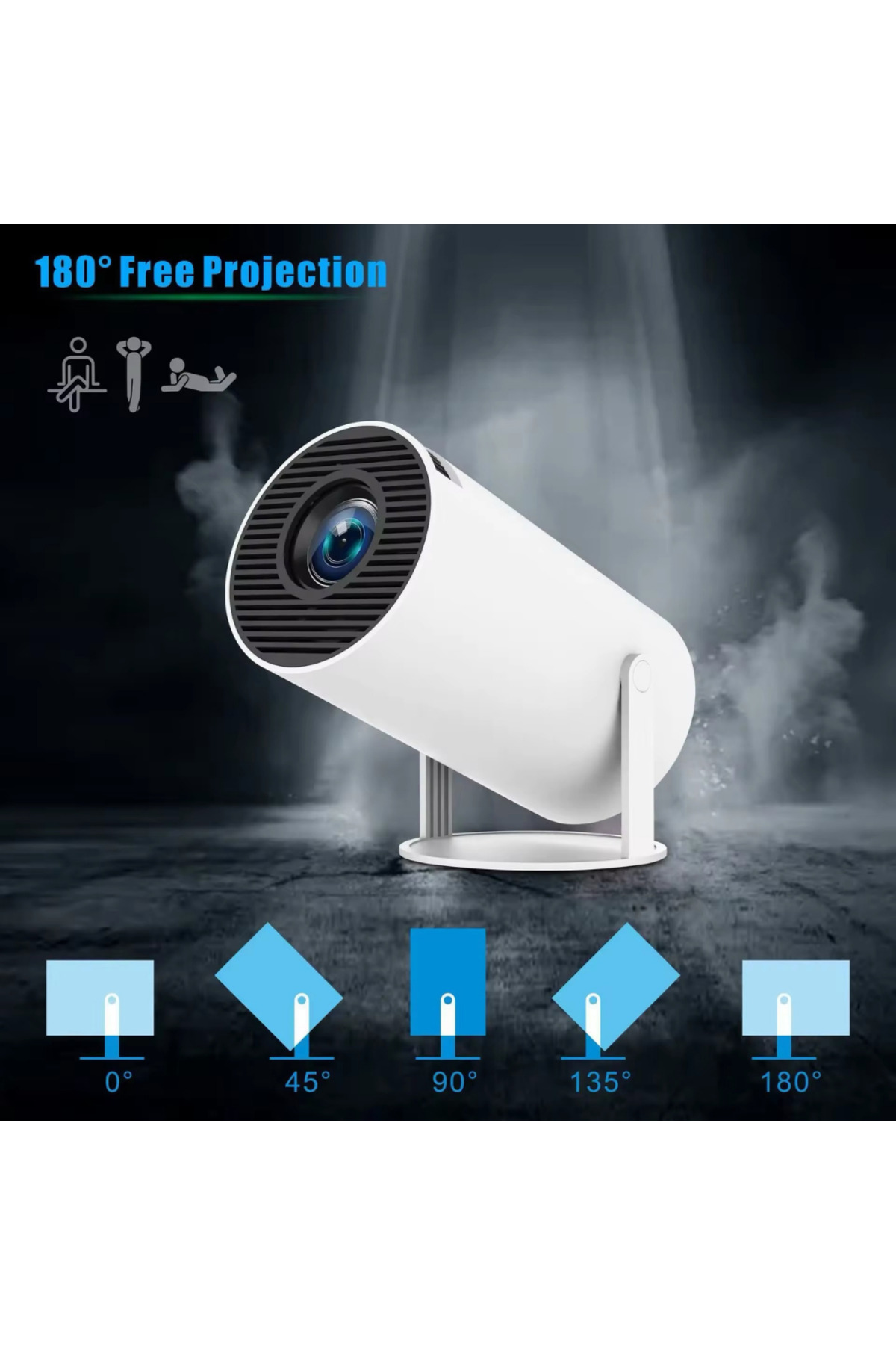 LOBO 2.4 Wireless Powered Projector + Game 2 in1 Professional Chip M300 MAX 5