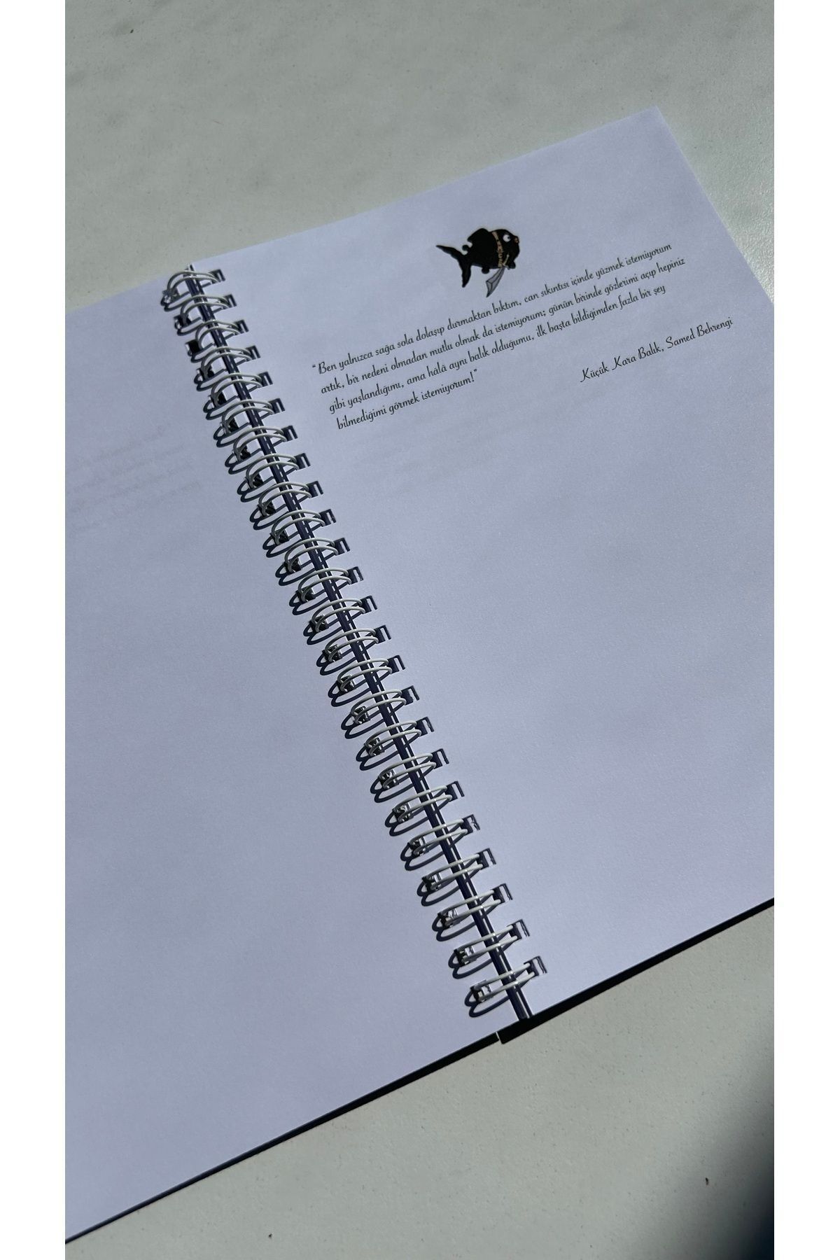 Handeto Kraft-A5 Leaf Themed 90Gr Spiral Unlined Notebook - Quote and Notepad 4