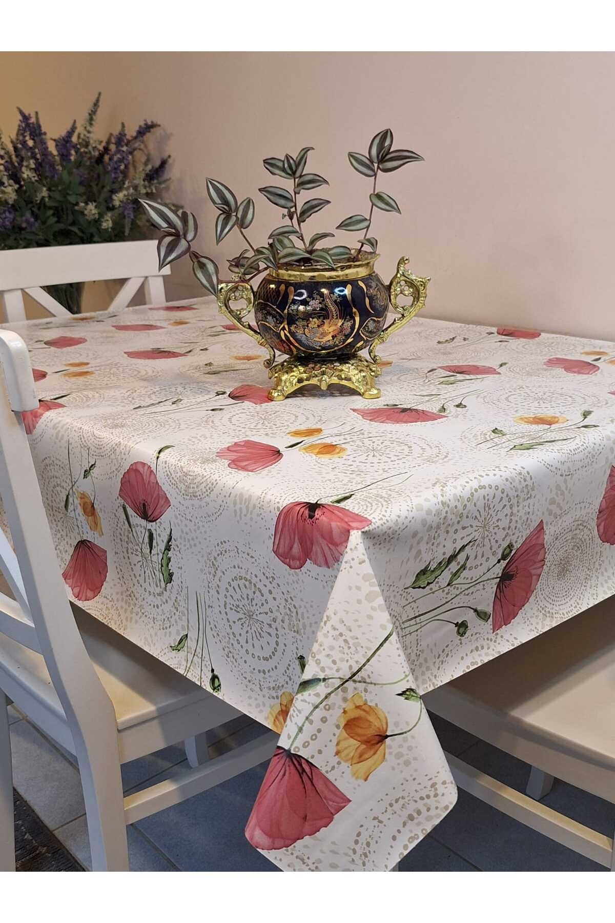 Başak Ev Tekstili-Patterned FiberPvcOilcloth - Wipeable Table Cloth 1