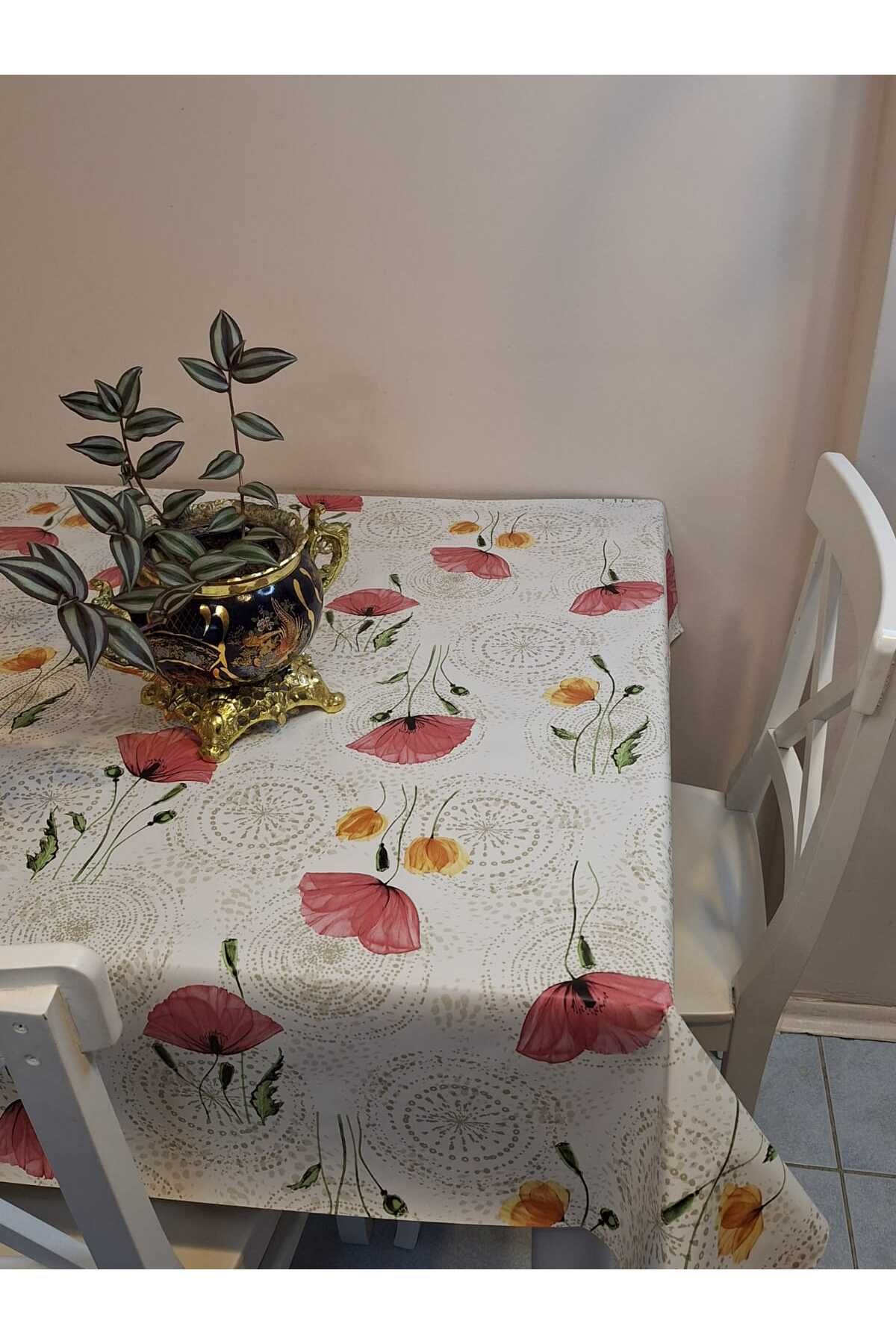 Başak Ev Tekstili-Patterned FiberPvcOilcloth - Wipeable Table Cloth 4