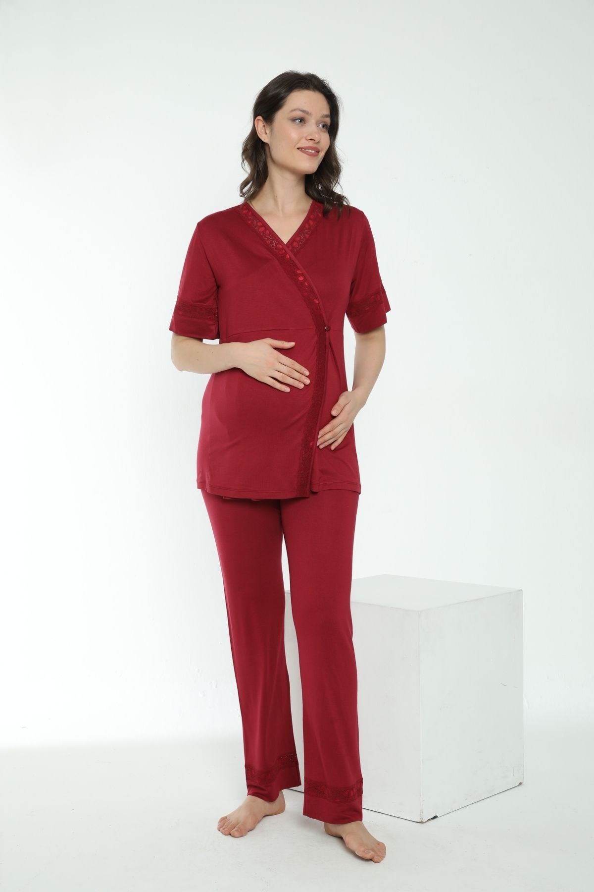 Miss Dünya Lissa Sabahlıklı Hamile Ve Lohusa Pijama Takımı fotoğrafı 7 (önizleme)