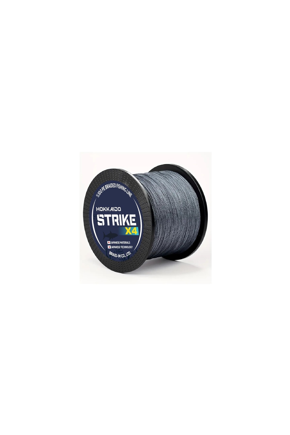 Hokkaido STRIKE 0.20 Mm X4-4 Katlı 1000 Metre,9.1 kg Çeker ,Gri Renkli İp,örgü,ipek Misina