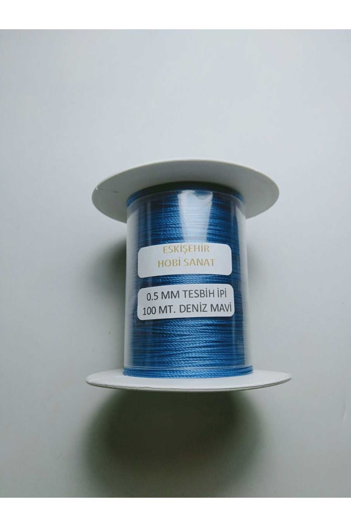 0.6 Mm 25 Metre Tesbih İpi Deniz Mavi Renk